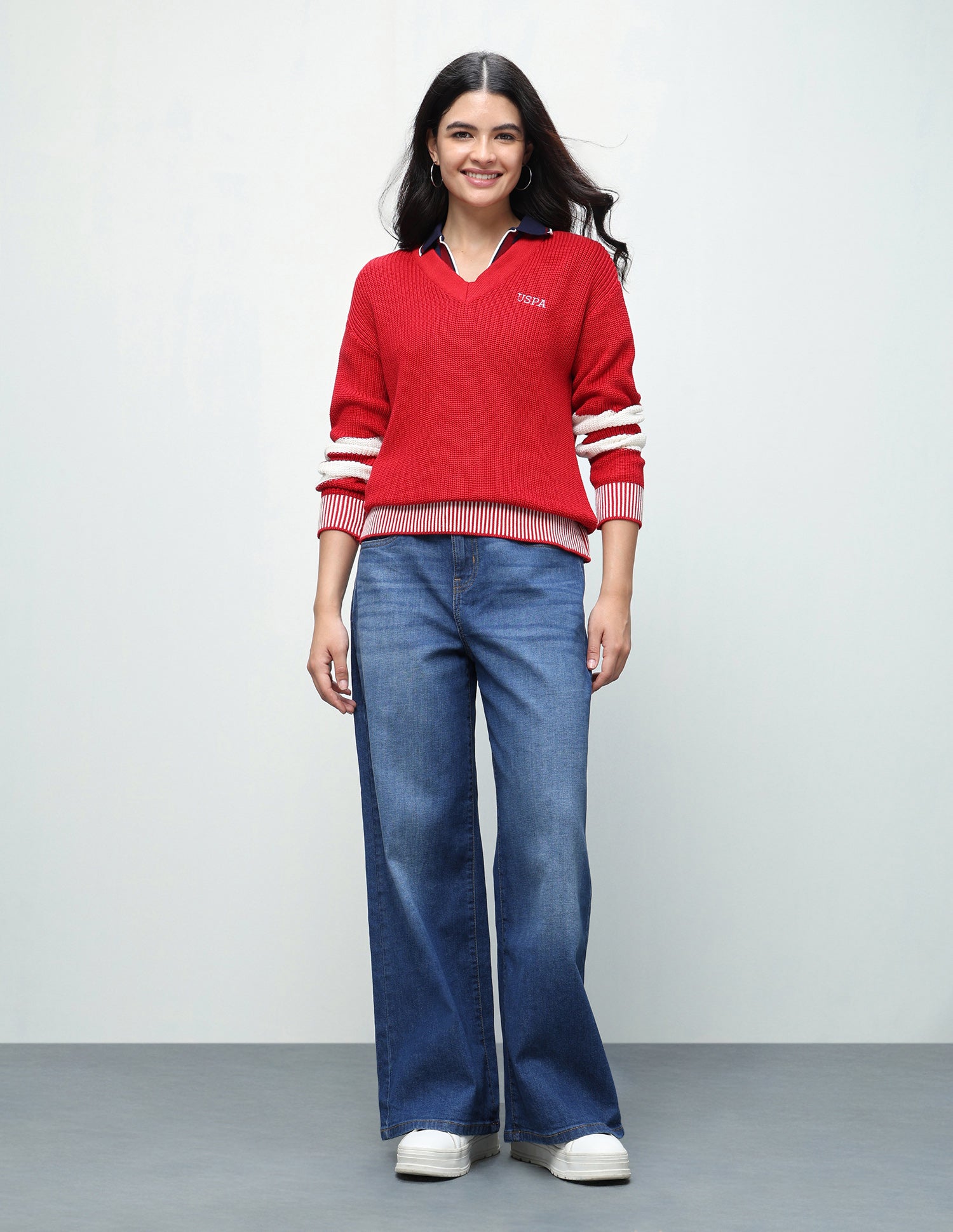 Baggy Fit Blue Jeans Dark Blue - U.S. Polo Assn. India | Large