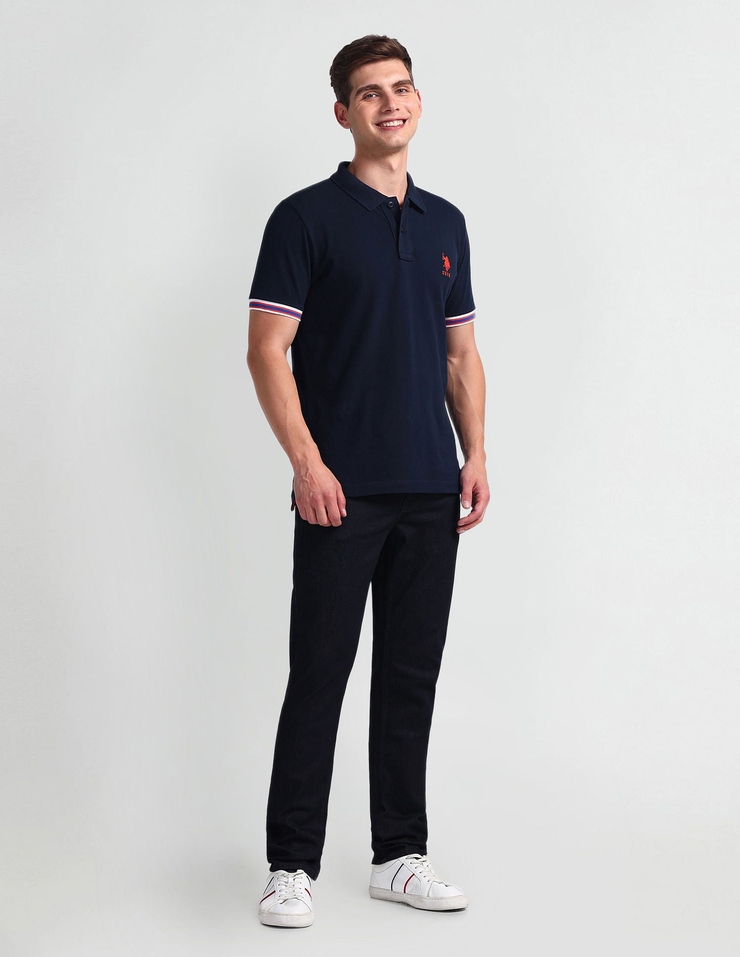 Regallo Skinny Fit Blue Jeans Blue - U.S. Polo Assn. India | Large