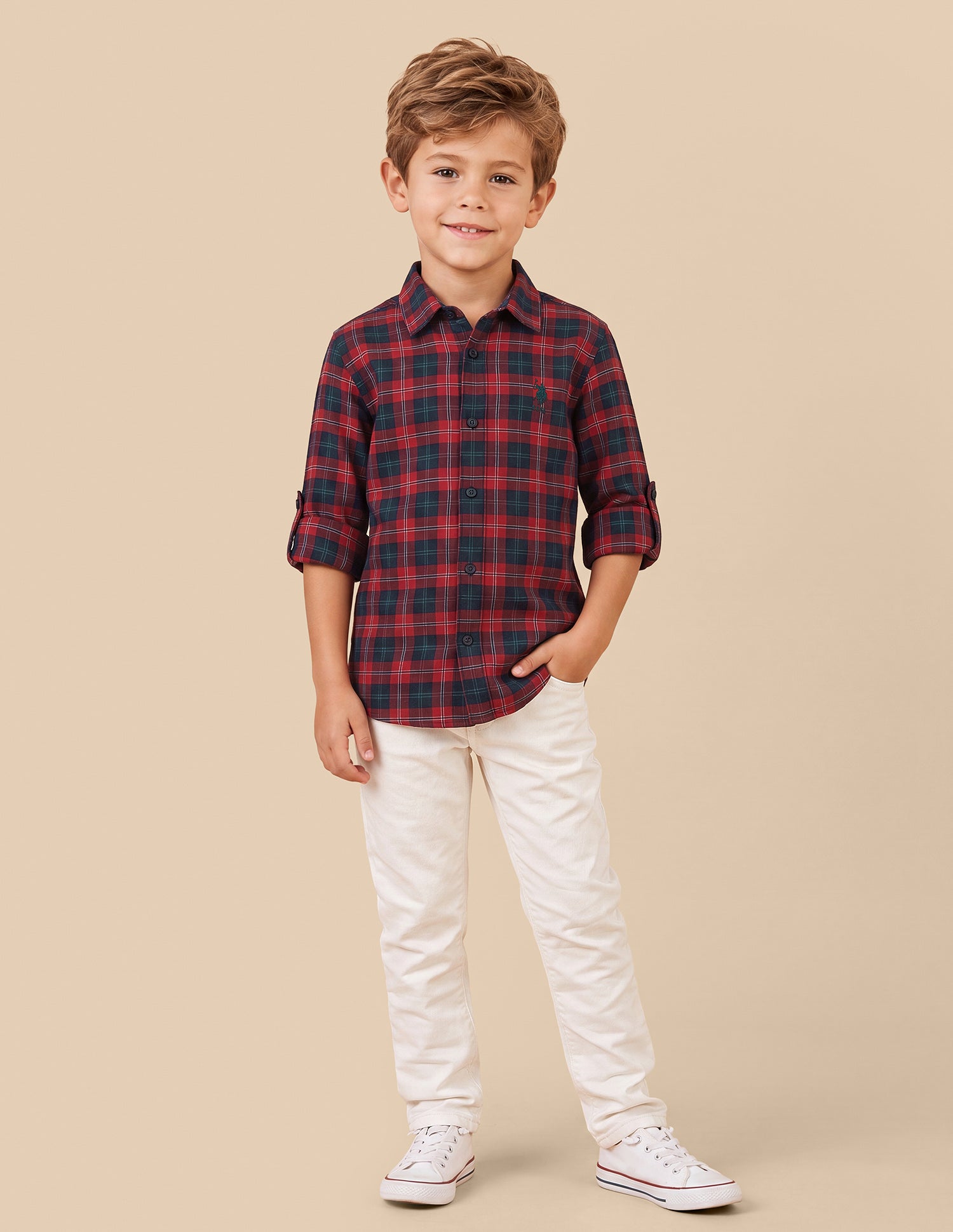 Plaid Checked Regular Fit Shirt Red - U.S. Polo Assn. India | Large