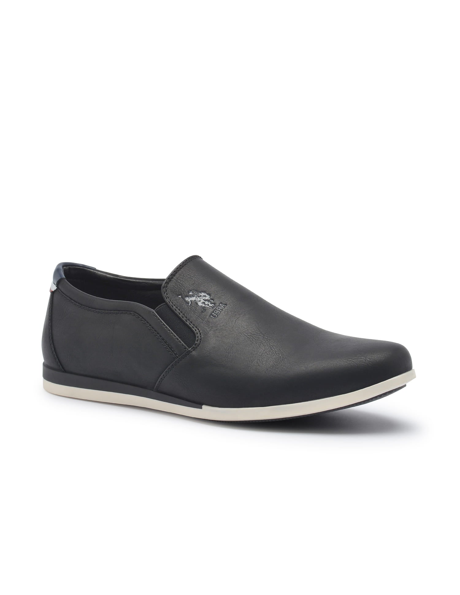Men Wade 3.0 Black Work Casuals Slip On Black - U.S. Polo Assn. India | Large