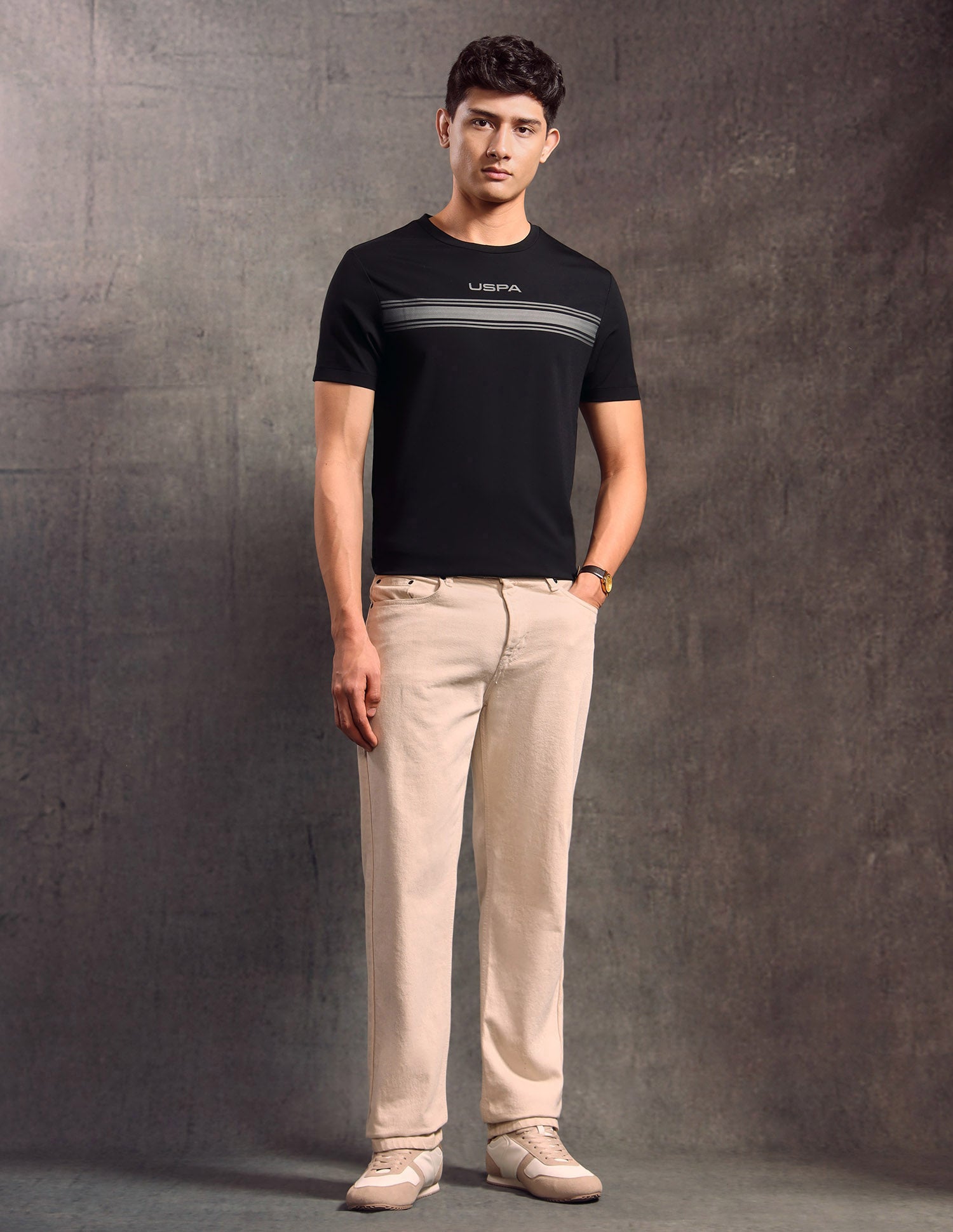 Horizontal Striped Regular Fit T-shirt Black - U.S. POLO ASSN. | Large