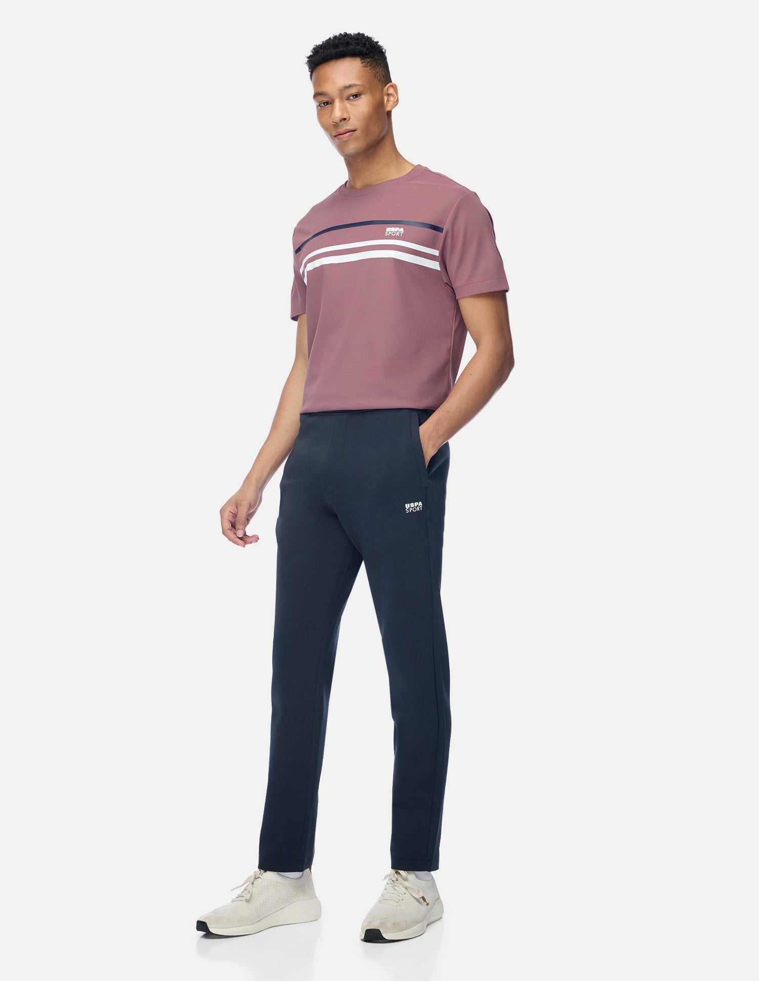Mid Rise Regular Fit Active Track Pants Navy - U.S. Polo Assn. India | Large