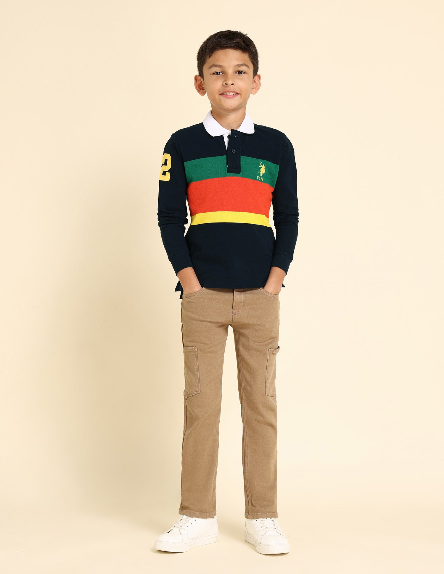 Regular fit Colour blocked Polo Shirt Navy - U.S. POLO ASSN. | Large