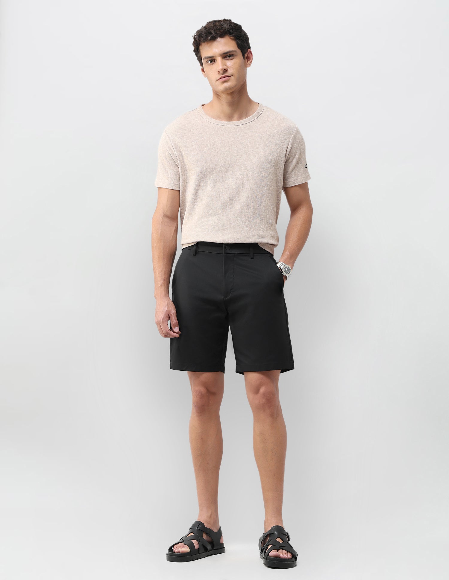 Mid Rise Slim Fit Shorts Black - U.S. Polo Assn. India | Large