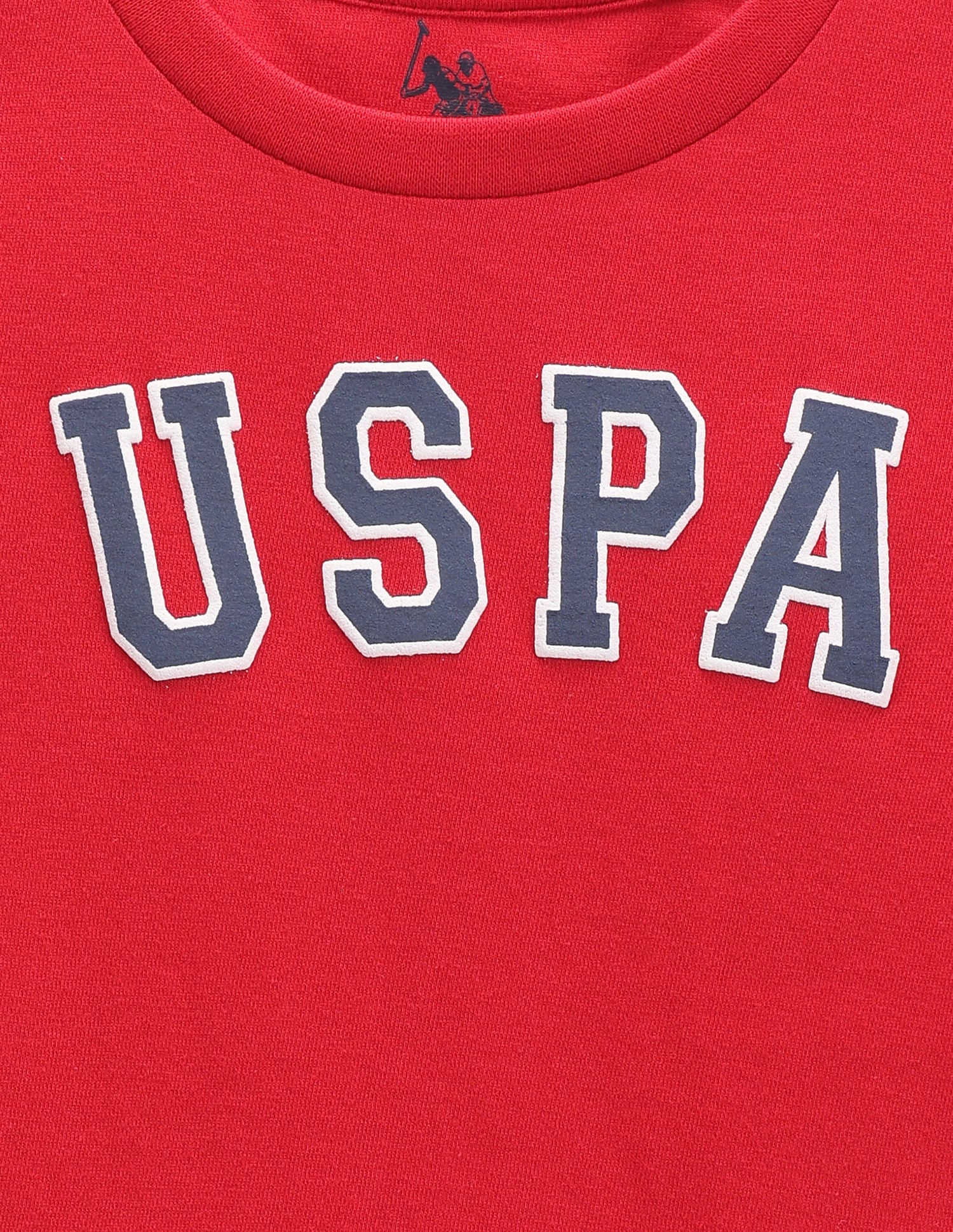 Boys Typographic Print Cotton T-Shirt Red - U.S. POLO ASSN. | Large