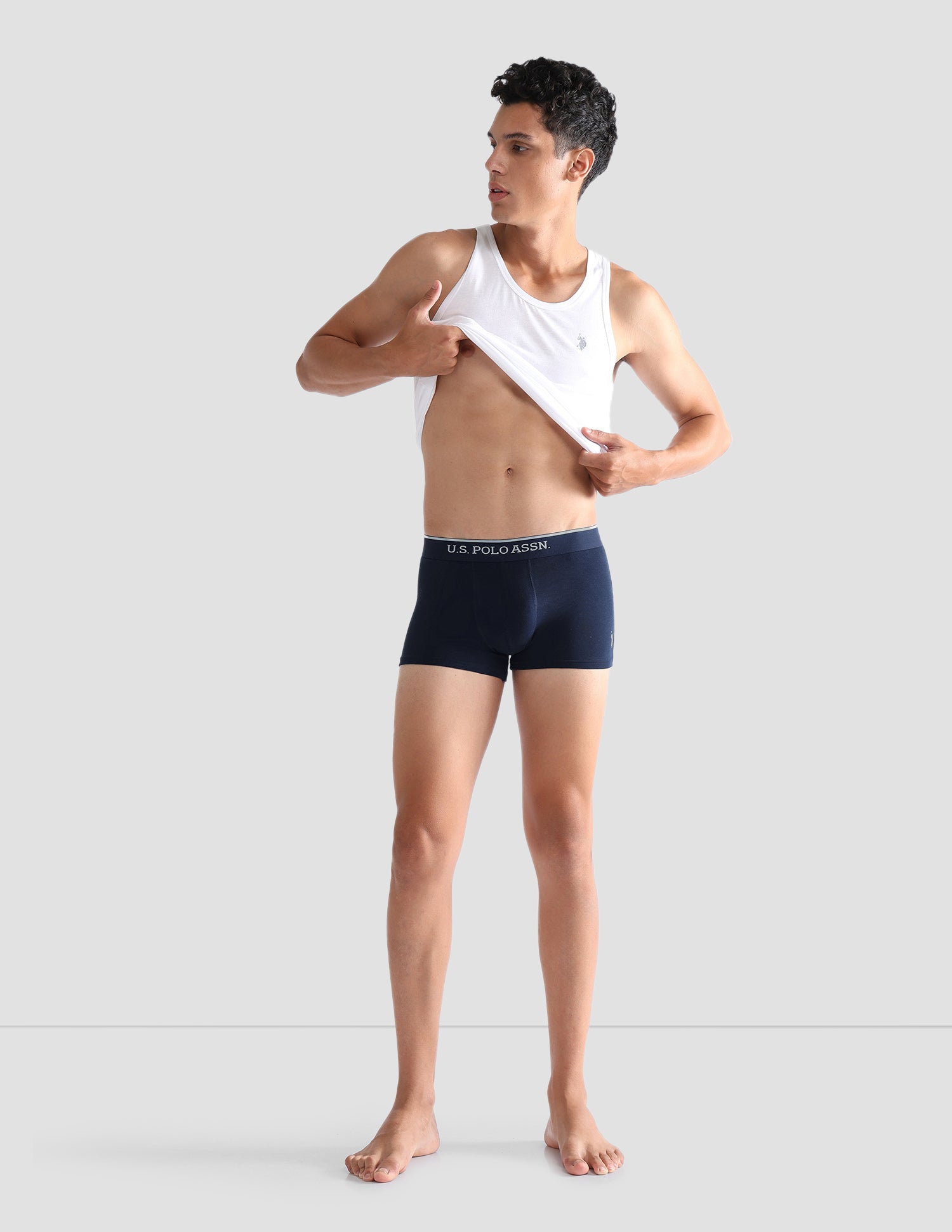 Antibacterial Solid ET004 Trunks - Pack Of 2 OliveandNavy - U.S. POLO ASSN. | Large