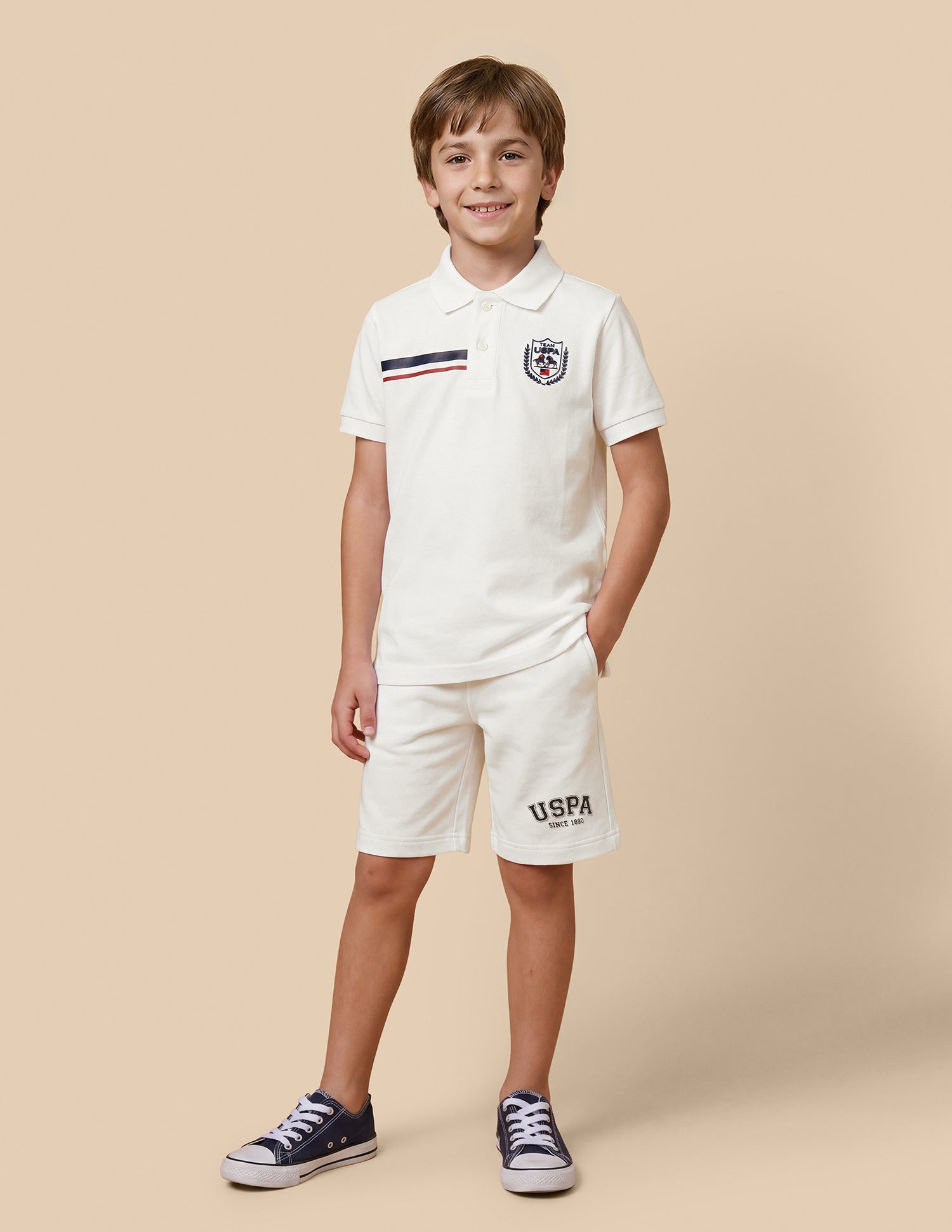 Solid Regular Fit Polo Shirt White - U.S. Polo Assn. India | Large
