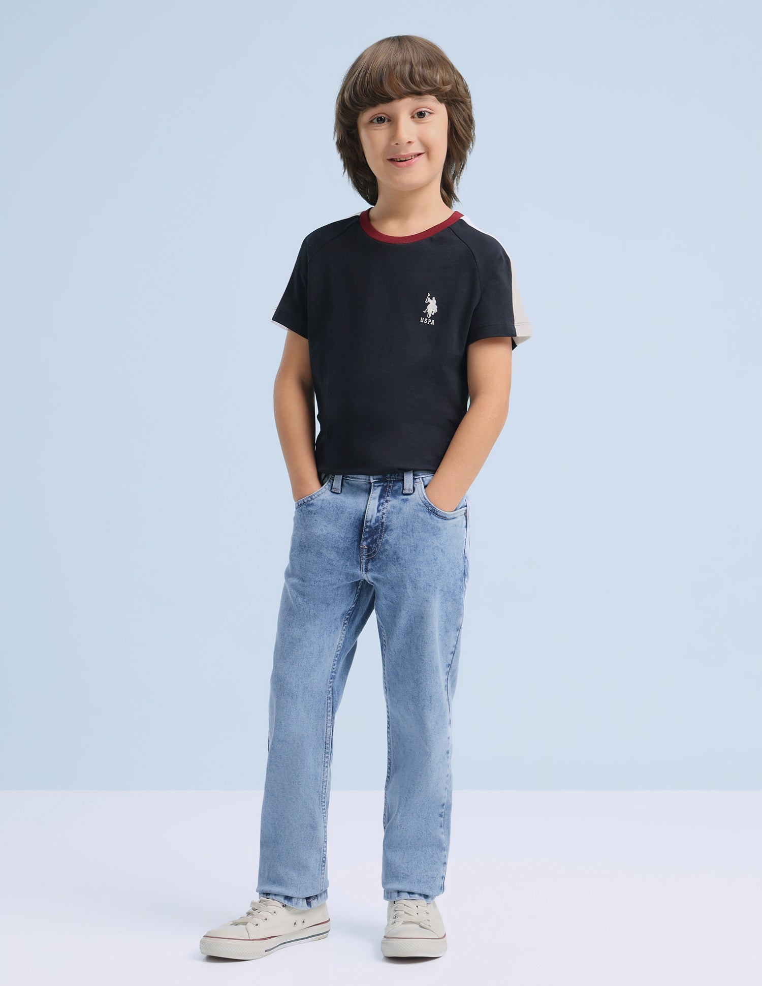 Harold Slim Straight Blue Jeans Light Indigo - U.S. Polo Assn. India | Large