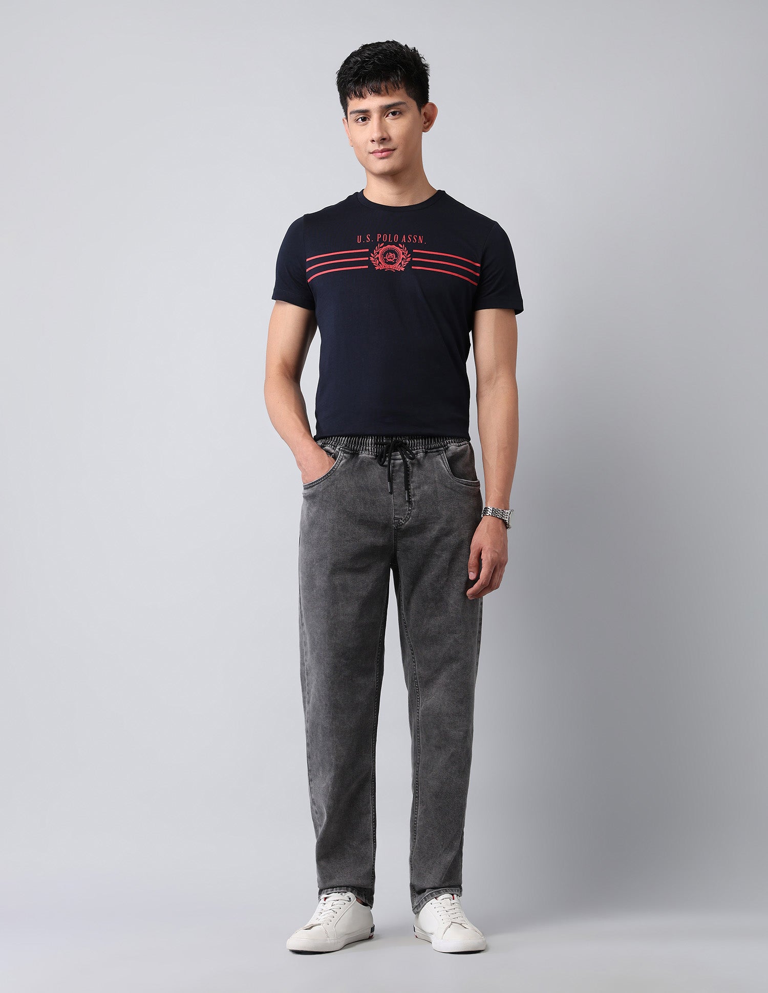Jogger Regular Fit Grey Jeans Grey - U.S. Polo Assn. India | Large