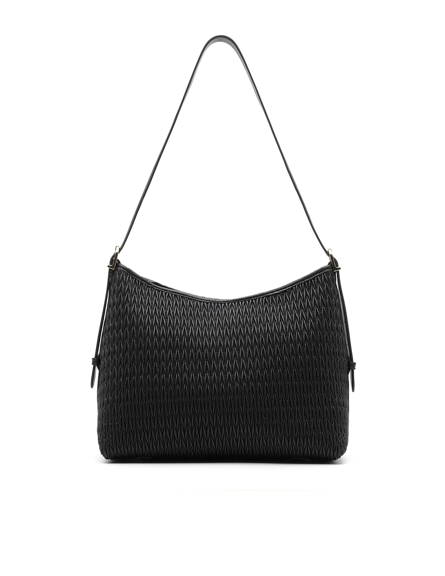 Bridget Textured Shoulder Bag Black - U.S. POLO ASSN. | Large
