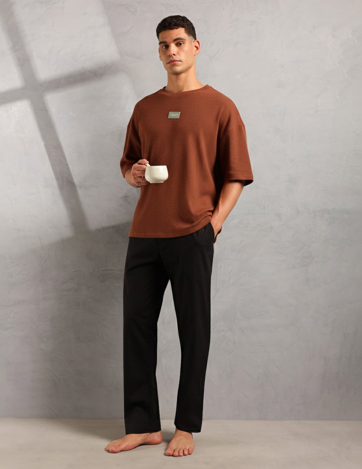 Oversized Fit Cotton PE001 Lounge T-Shirt - Pack Of 1 Rust - U.S. Polo Assn. India | Large