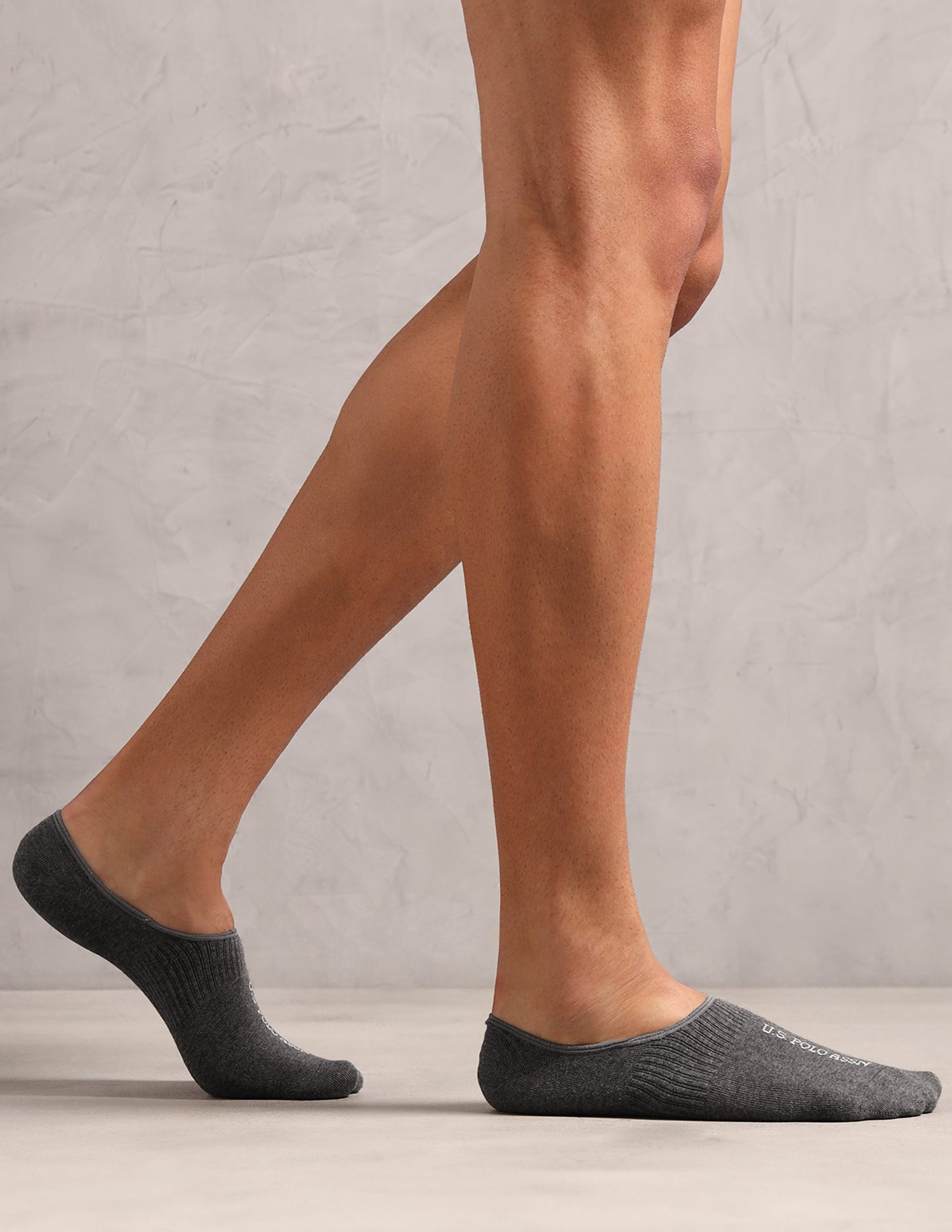 Cotton Stretch No Show ES013 Socks - Pack Of 3 Black, Navy, Anthra Mel - U.S. POLO ASSN. | Large