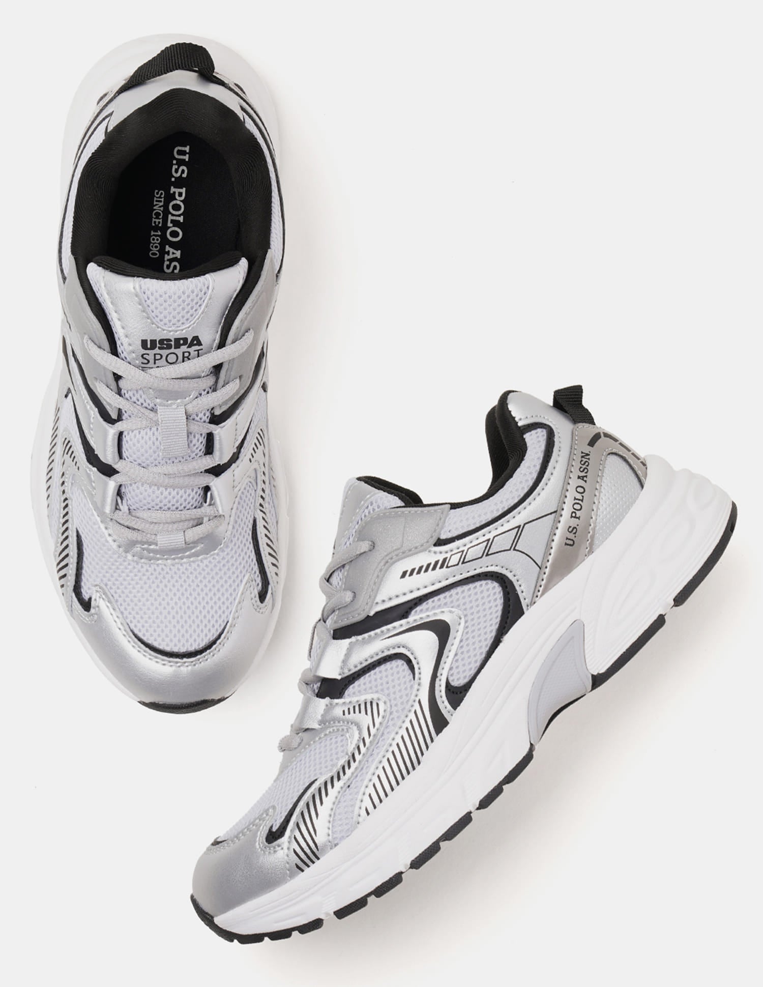 So-Young Silver Lightweight Sneaker Shoes Silver - U.S. Polo Assn. India | Large