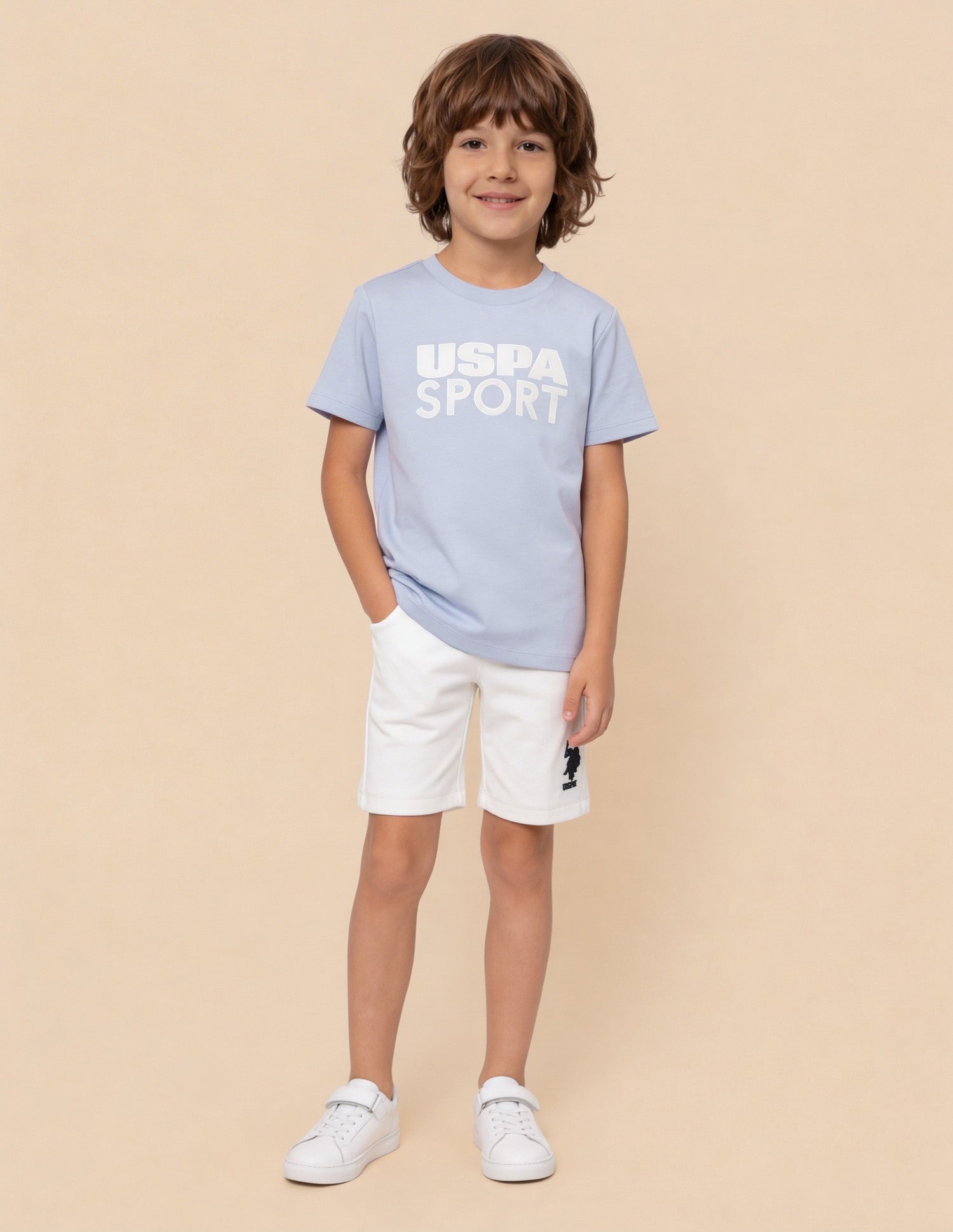 Brand Embellished Regular Fit T-Shirt Light Blue - U.S. Polo Assn. India | Large