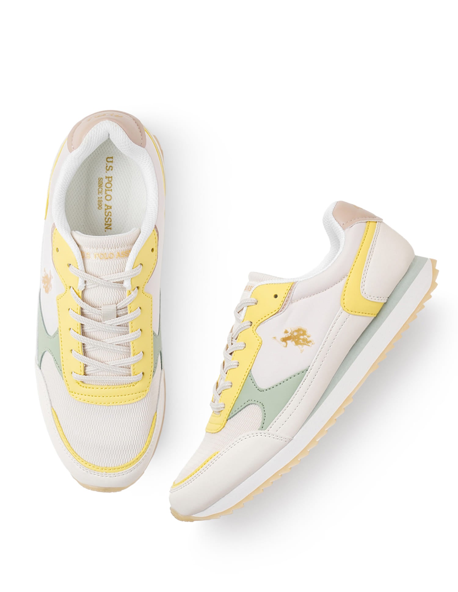 Women Colour Block Alora Sneakers Yellow - U.S. Polo Assn. India | Large