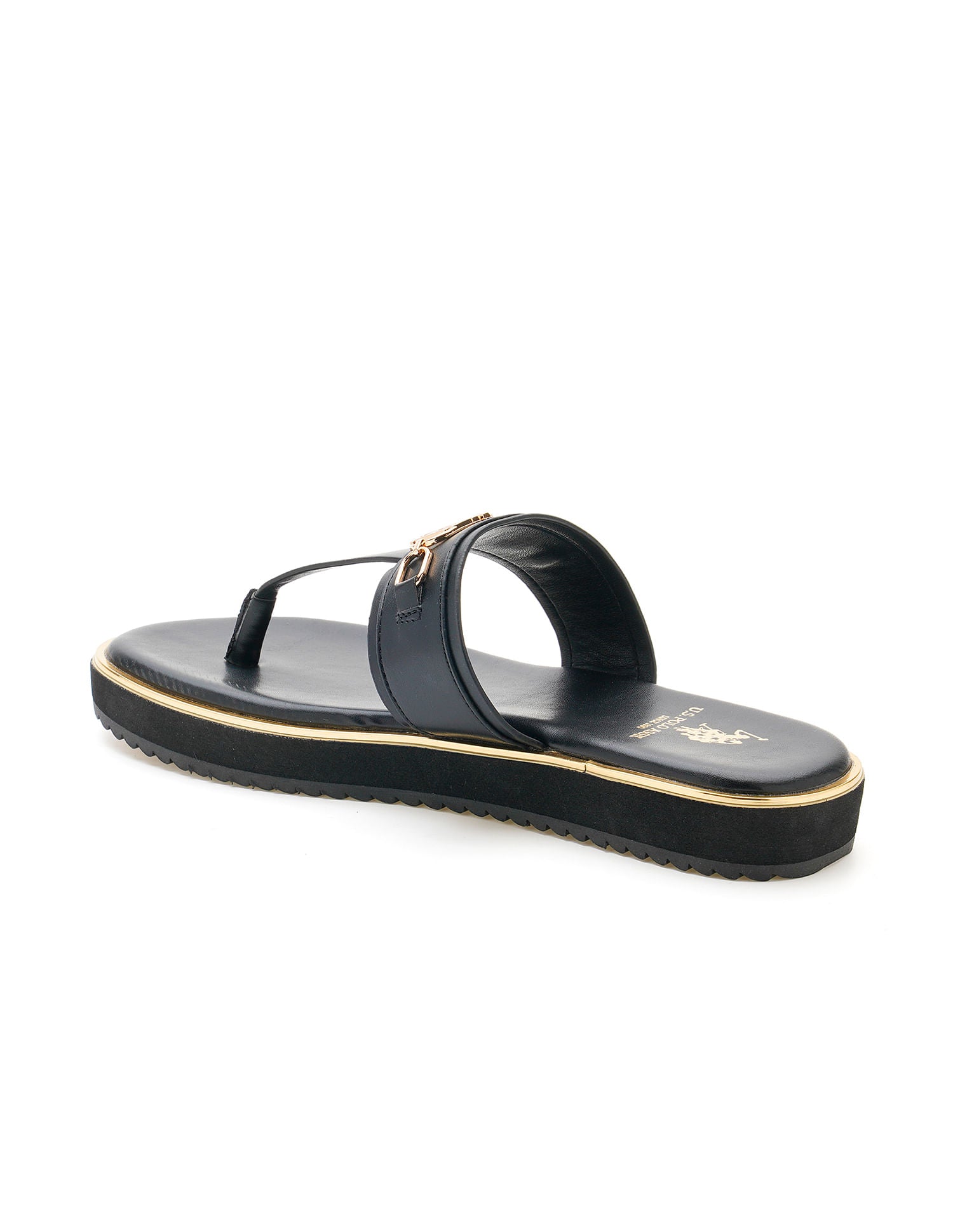 Women Comfort EVA Flat Matilde Sandals Black - U.S. POLO ASSN. | Large