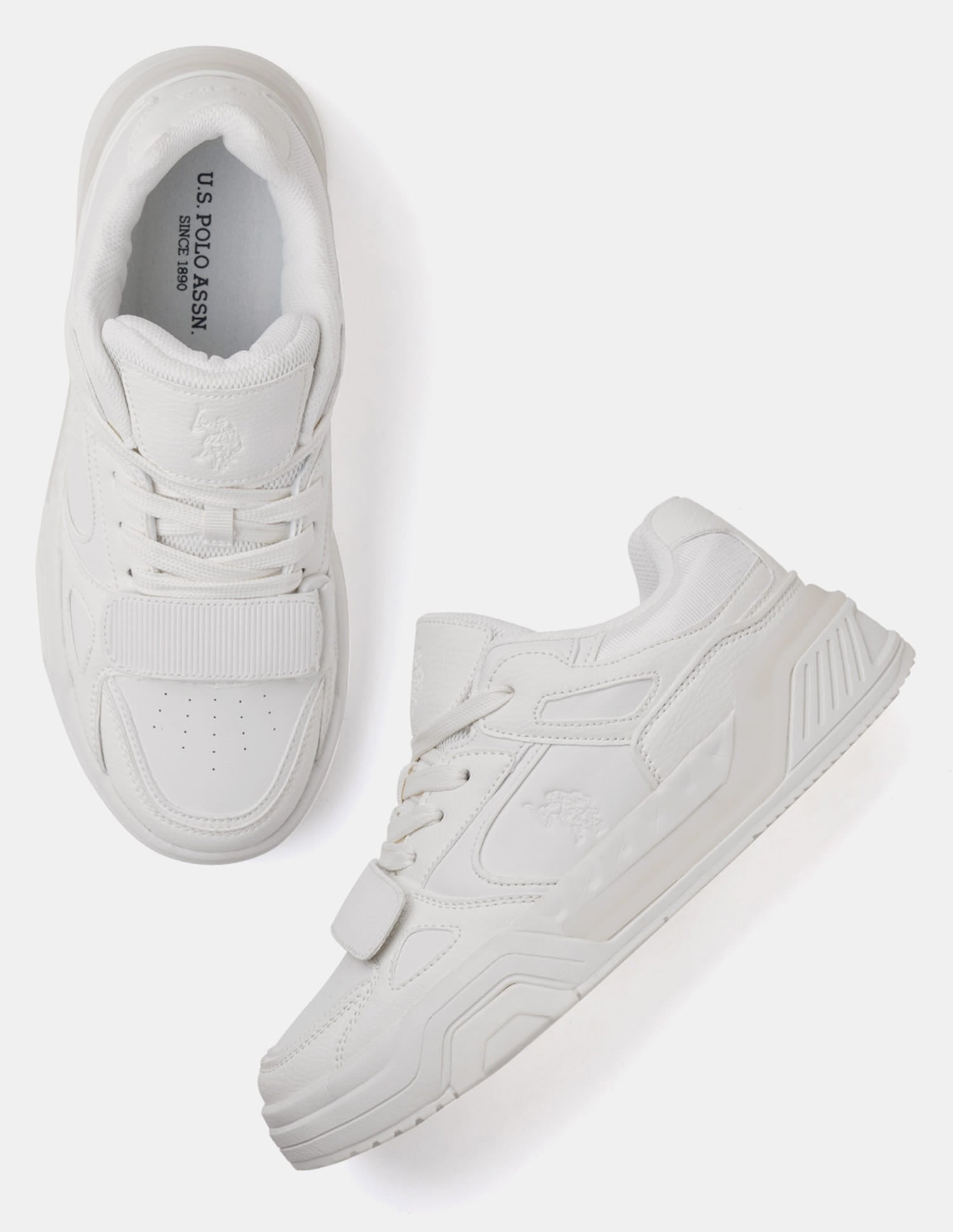 Men Low Top Mark Sneakers Cream - U.S. Polo Assn. India | Large