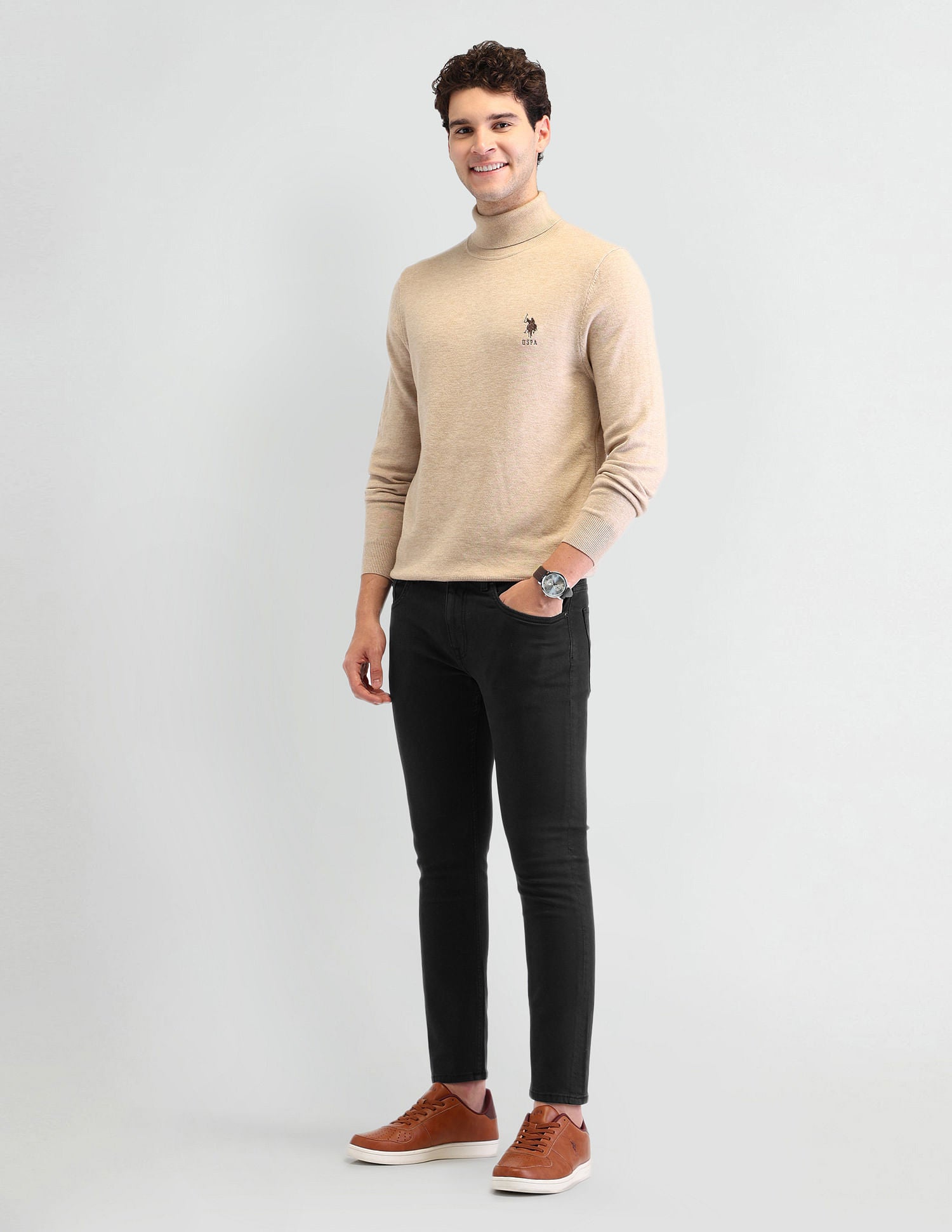 Henry Cropped Fit Jeans Black - U.S. Polo Assn. India | Large