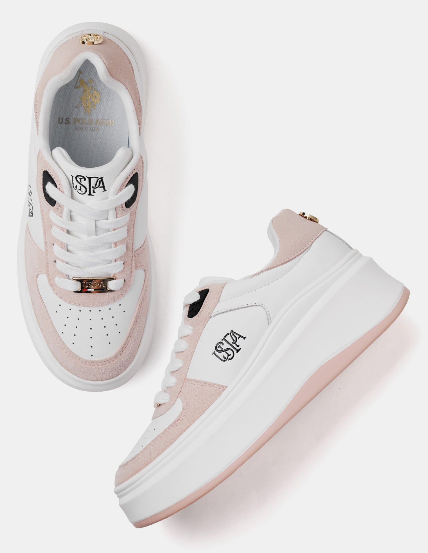 Women Ariella Low Top Sneakers Light Pink - U.S. Polo Assn. India | Large