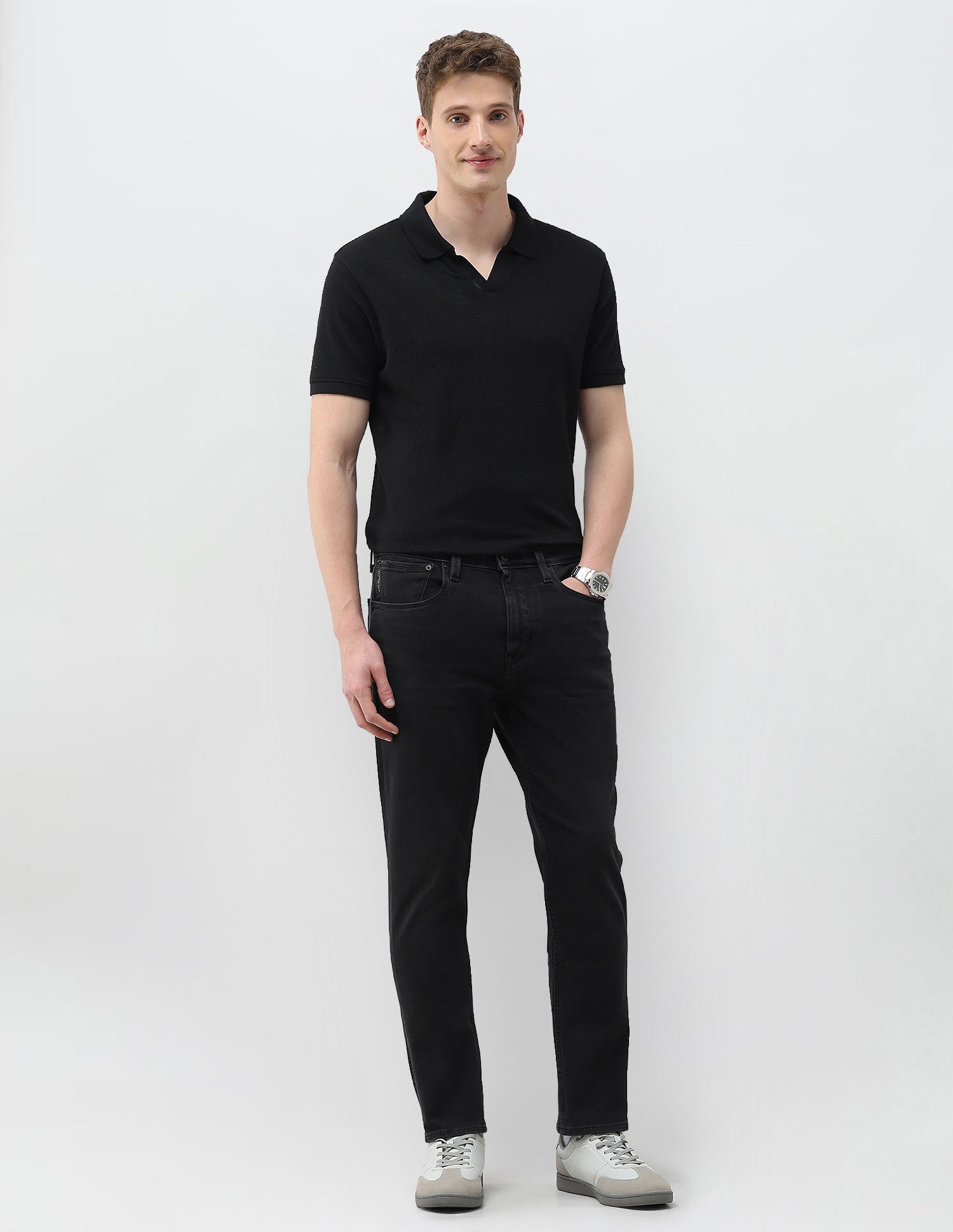 Cole Comfort Cropped Fit Black Jeans Black - U.S. Polo Assn. India | Large