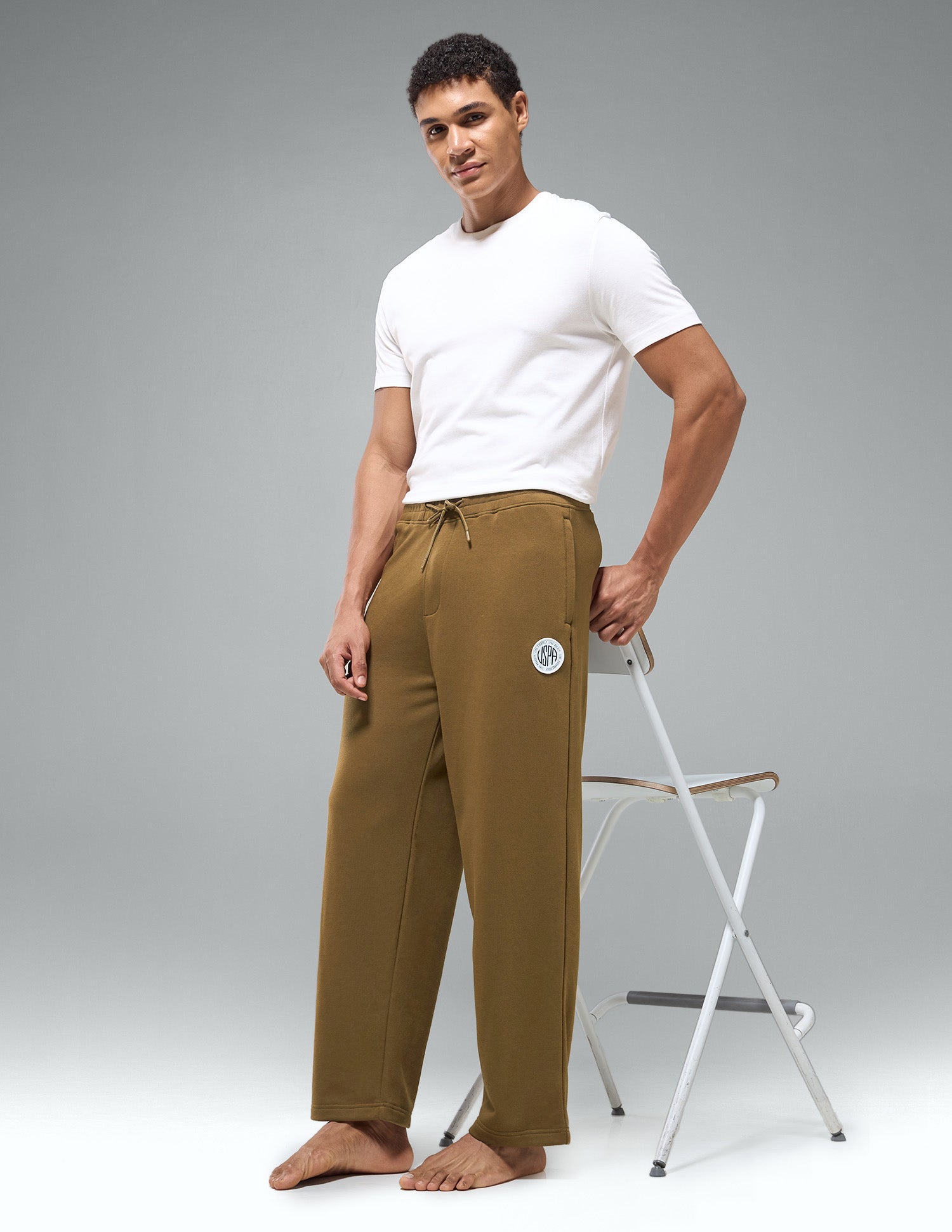 Mid Rise Relaxed Fit OR011 Track Pants Breen - U.S. Polo Assn. India | Large