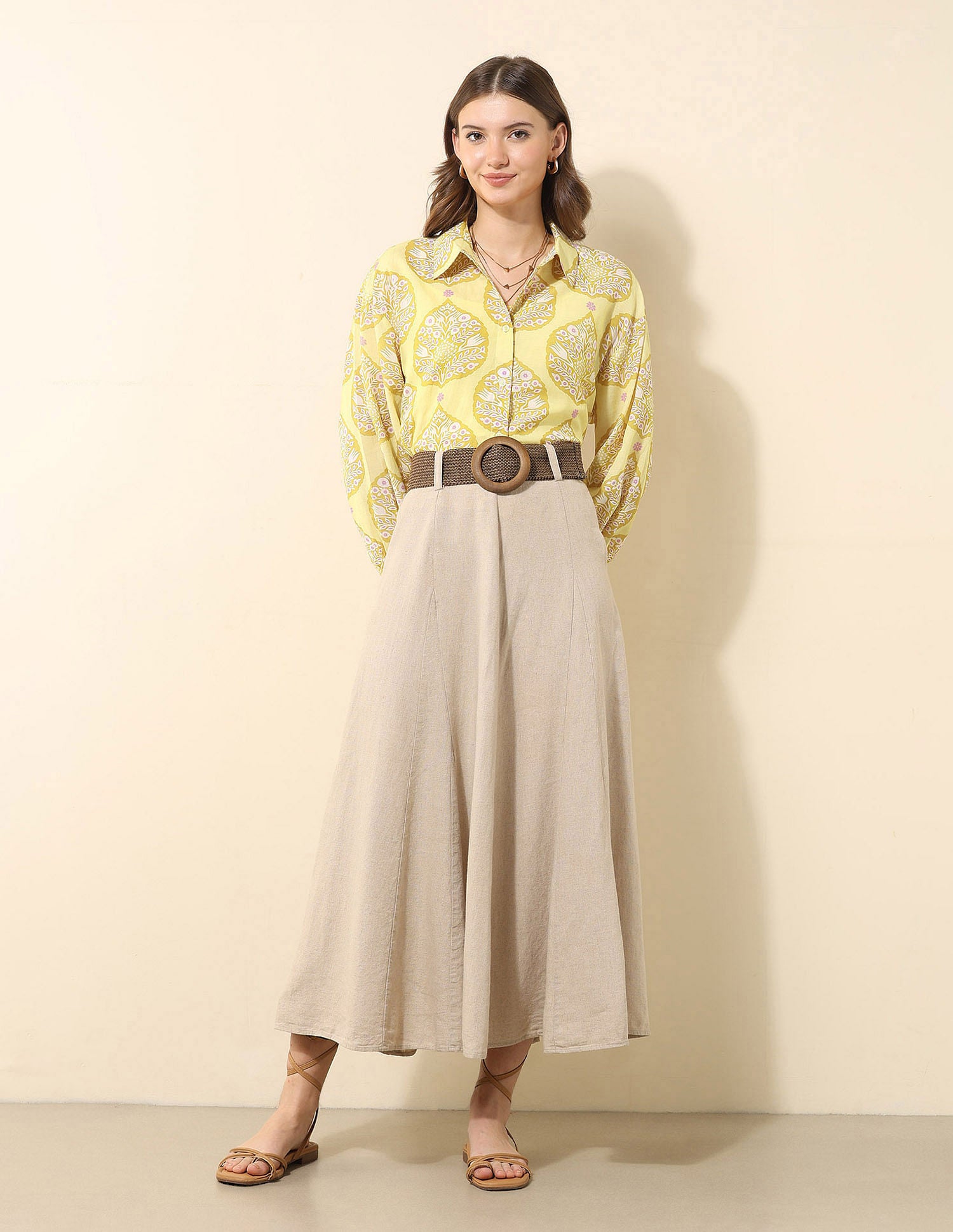 Oversized Boho Printed Shirt Multi-colour - U.S. POLO ASSN. | Large