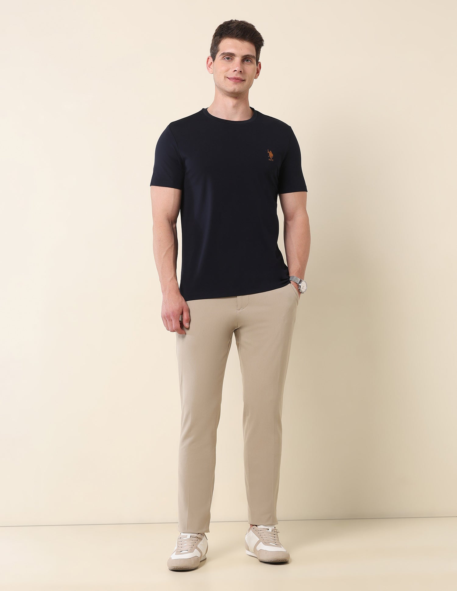 Slim Fit Classic T-Shirt Navy - U.S. Polo Assn. India | Large