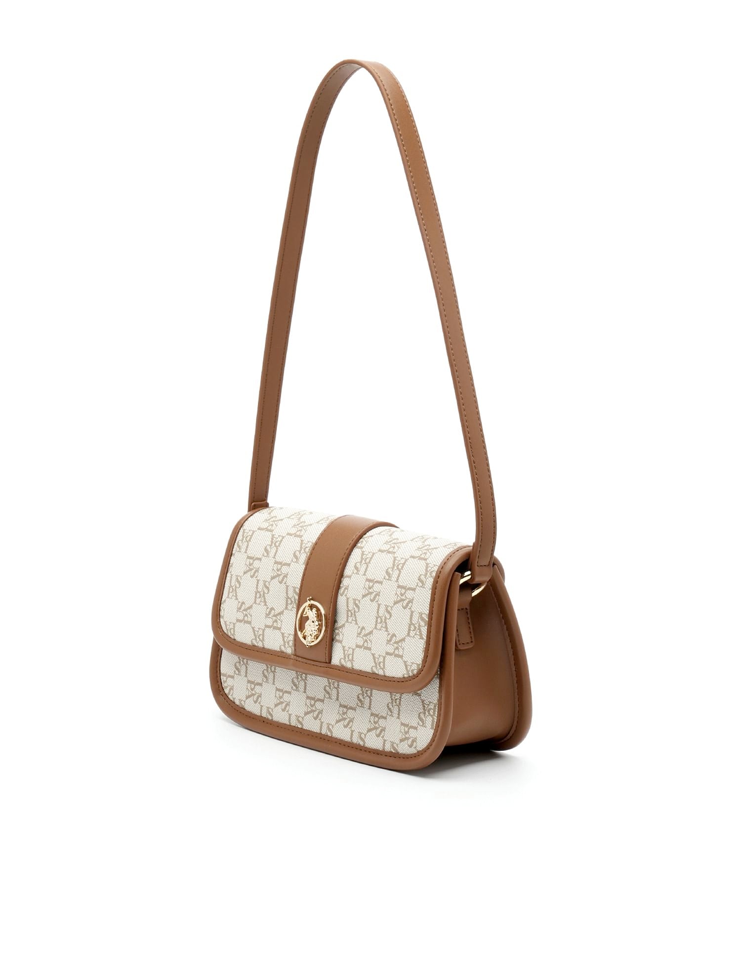 Trinity Monogram Handbag Off White - U.S. POLO ASSN. | Large