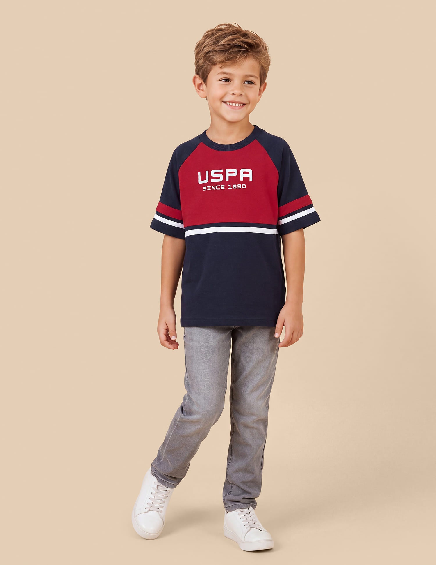 Brand Printed Oversized Fit T-Shirt Blue - U.S. Polo Assn. India | Large