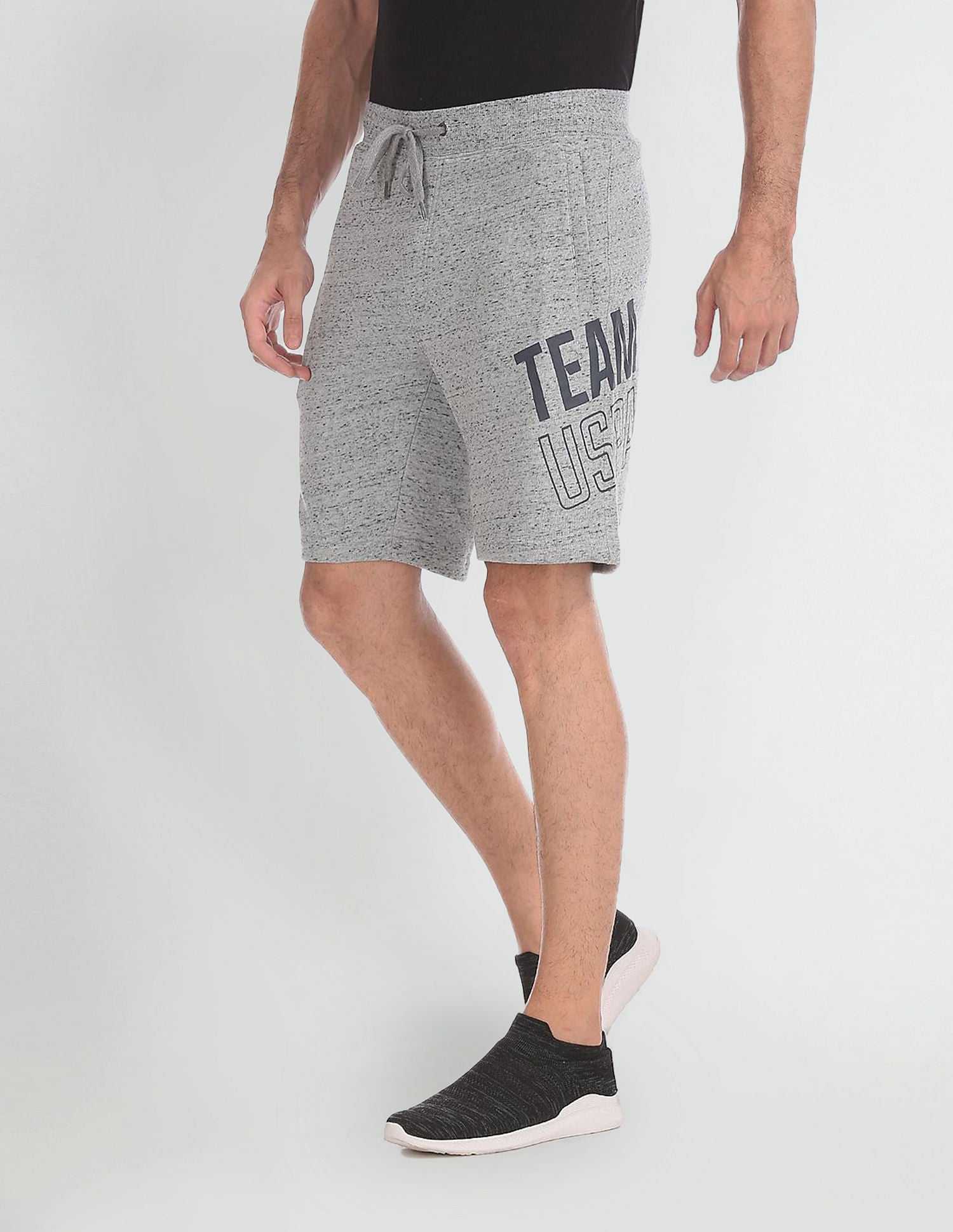 Comfort Fit Mid Rise I676 Shorts - Pack Of 1 Grey - U.S. POLO ASSN. | Large