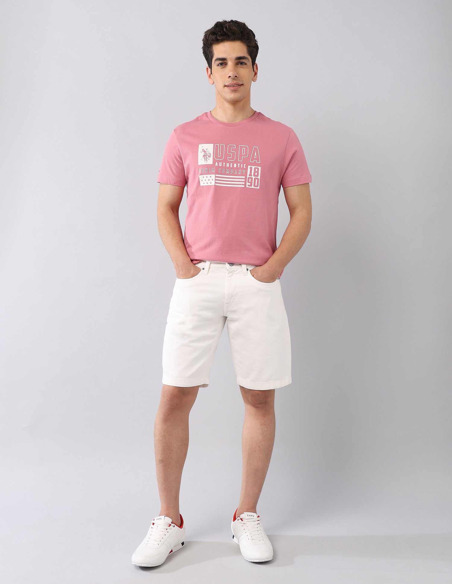 Brand Printed Summer In Med T-Shirt Pink - U.S. Polo Assn. India | Large