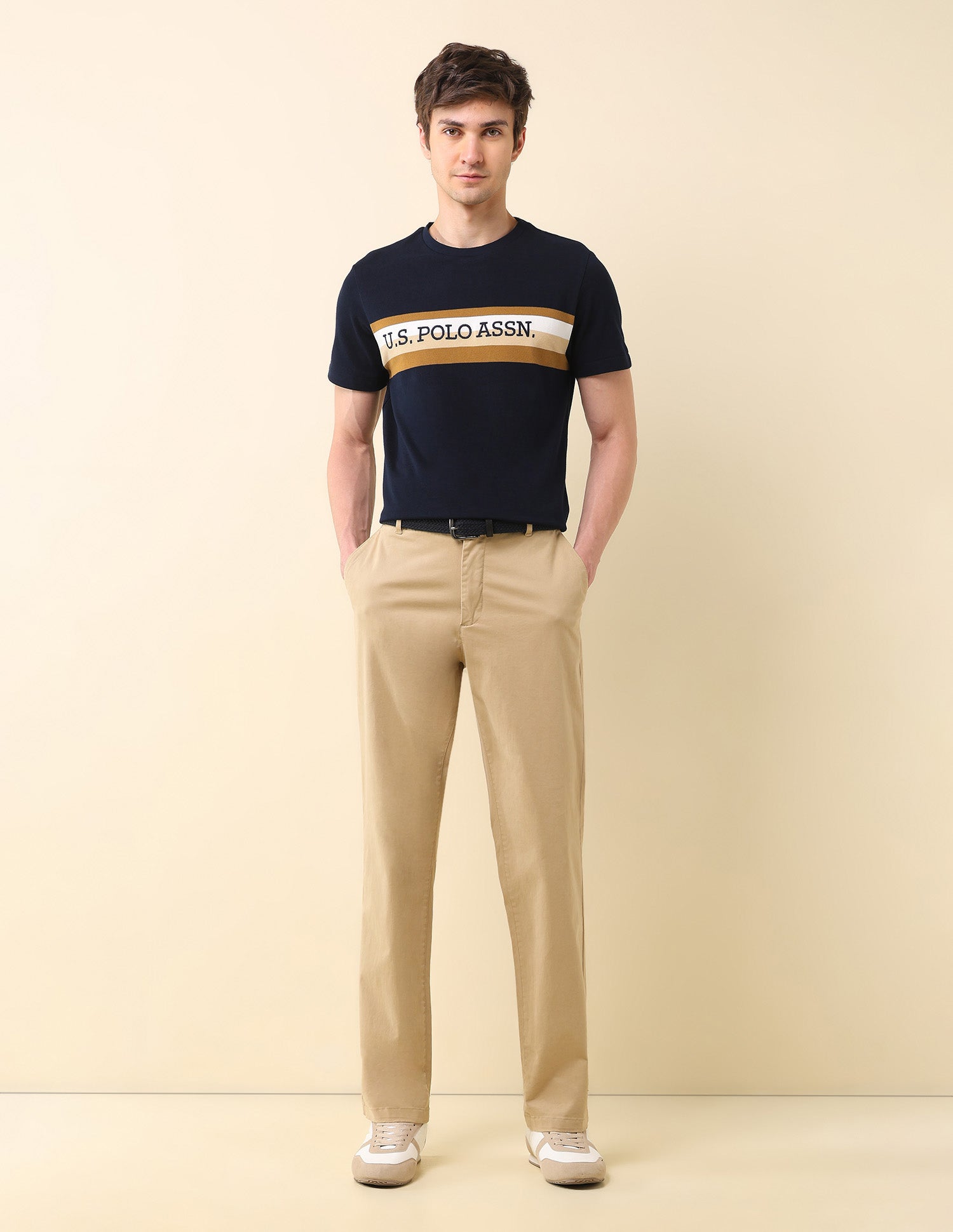 Brand Embroidered Gold Cup T-Shirt Navy - U.S. POLO ASSN. | Large