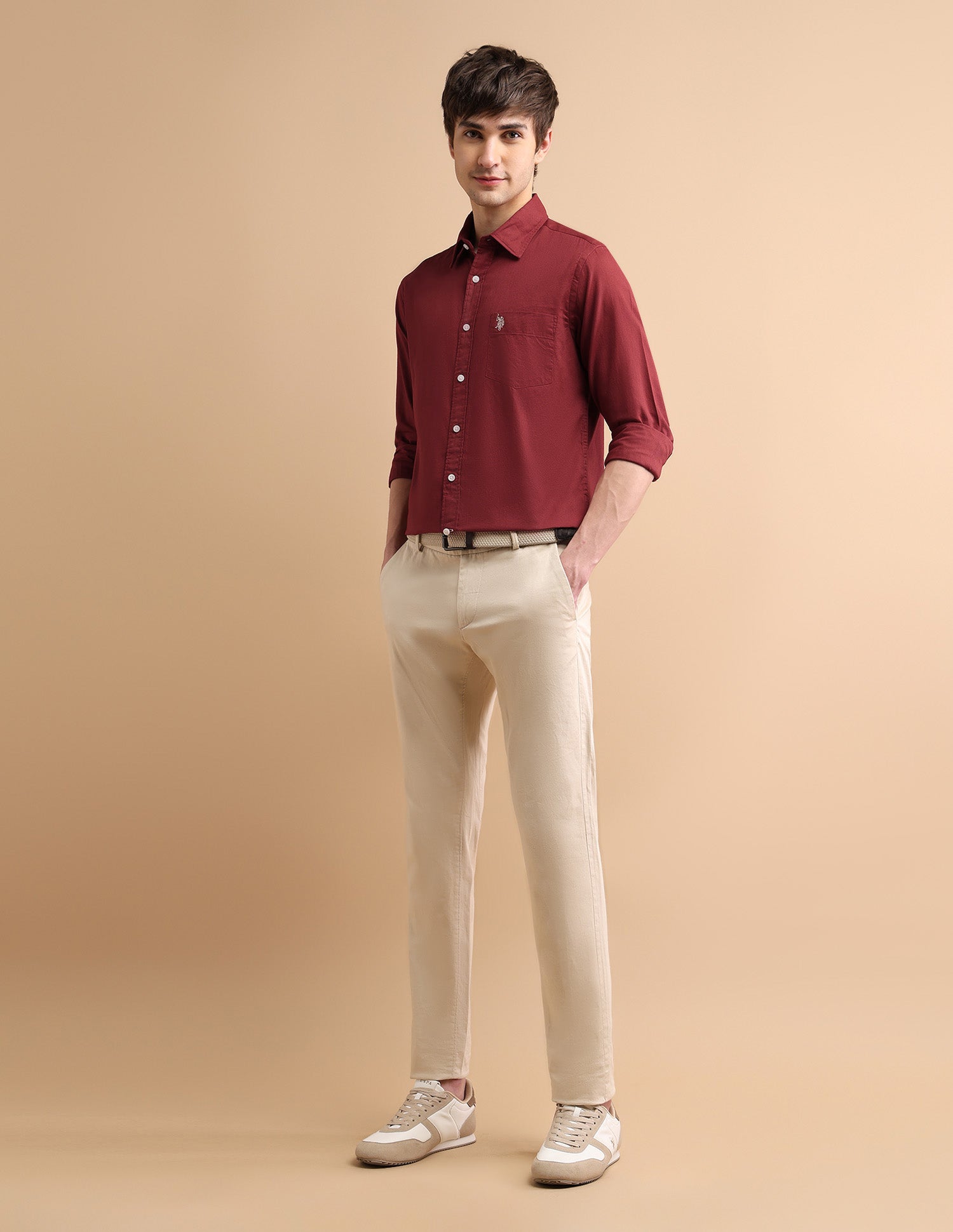 The Classic Everyday Shirt Dark Red - U.S. POLO ASSN. | Large