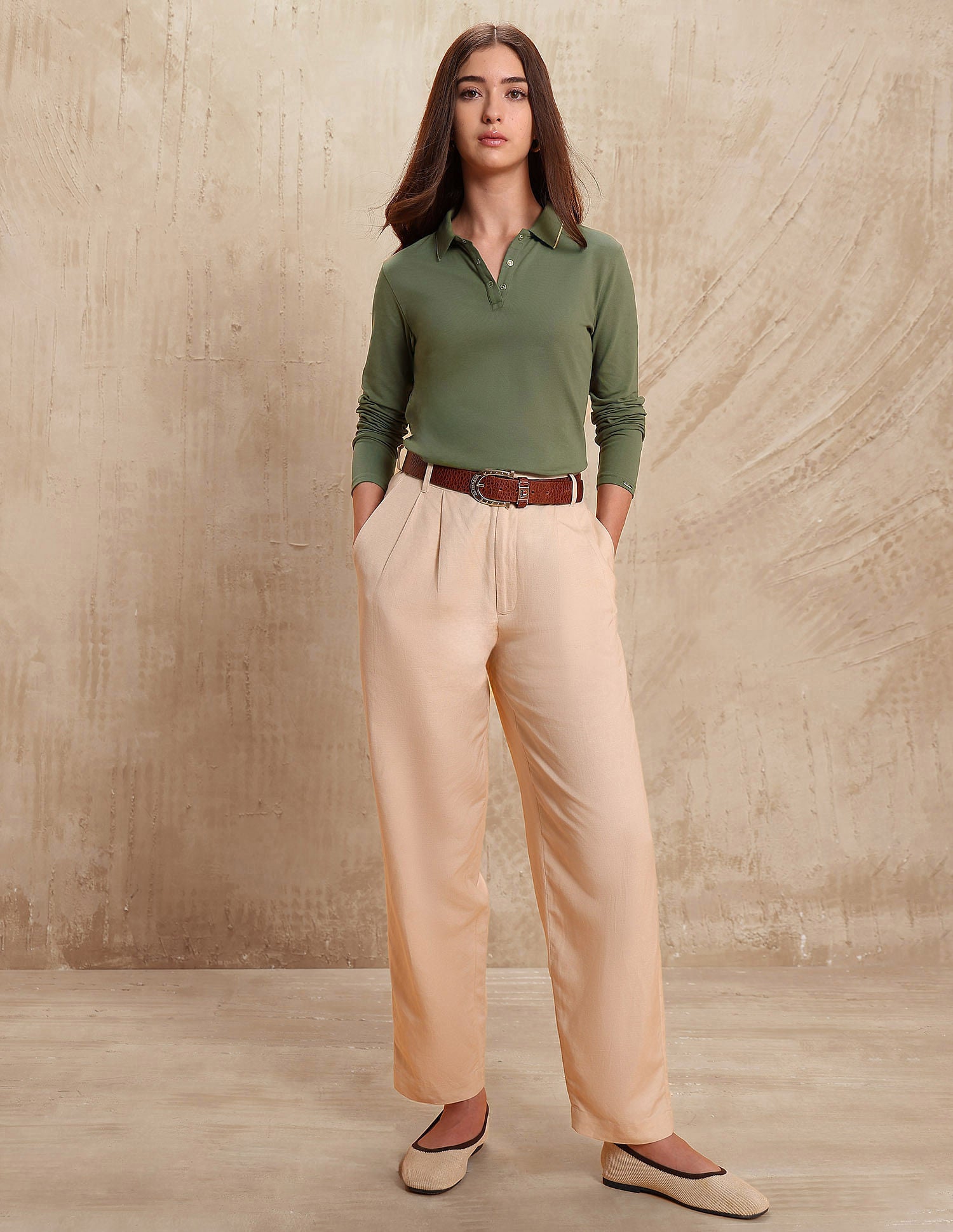 Regular Fit Solid Polo Shirt Light Olive - U.S. POLO ASSN. | Large