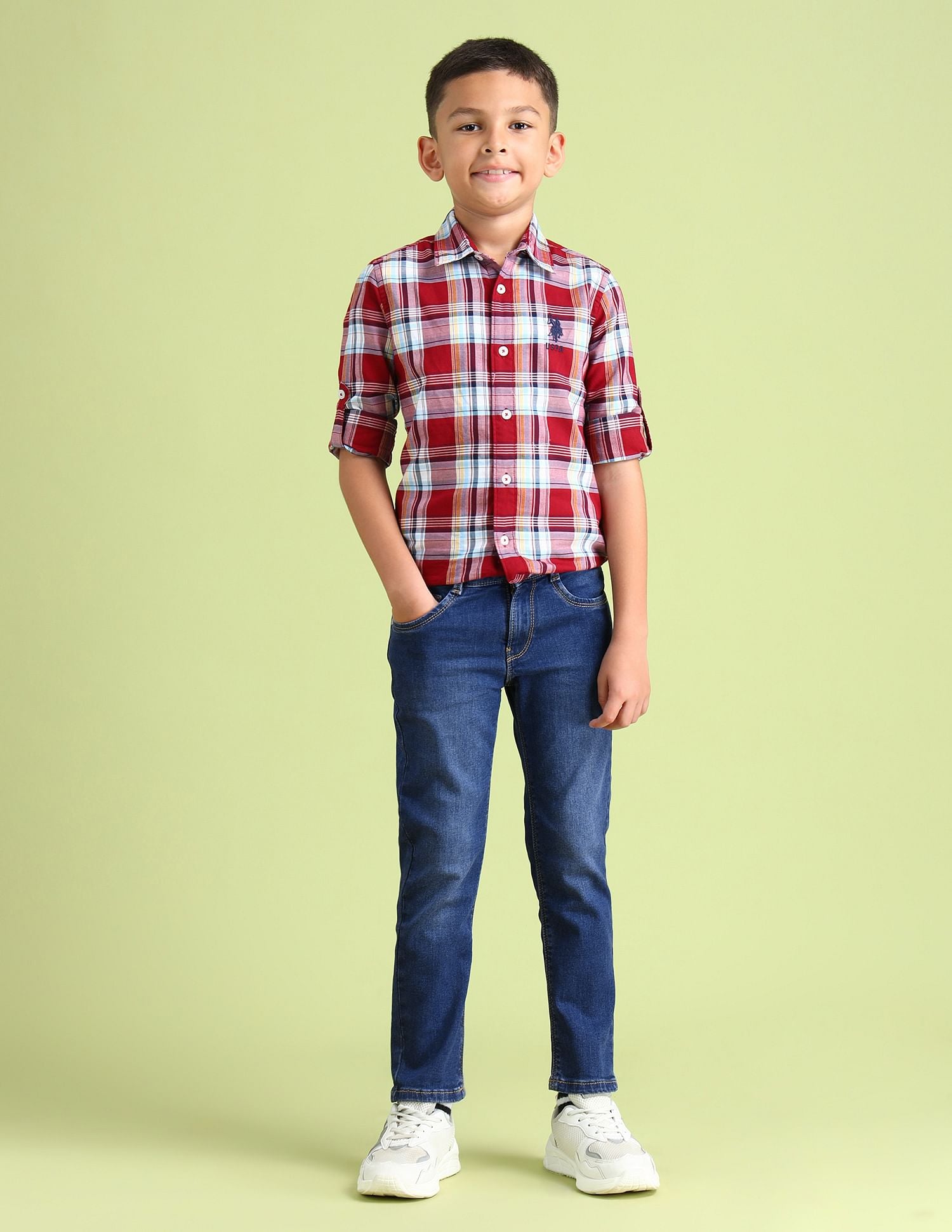 Slim Fit Stone Washed Jeans Me. Blue - U.S. POLO ASSN. | Large