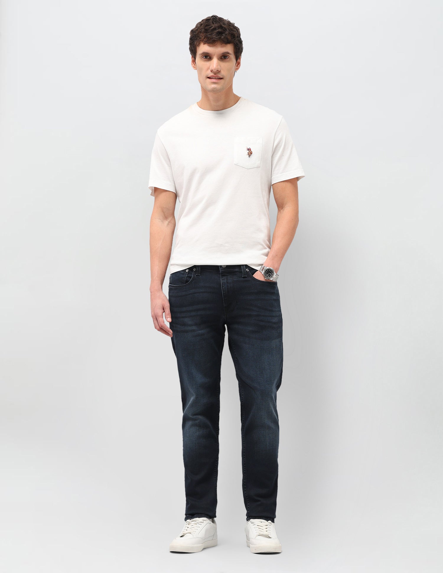 Brandon Slim-Tapered Fit Blue Jeans Dark Blue - U.S. Polo Assn. India | Large