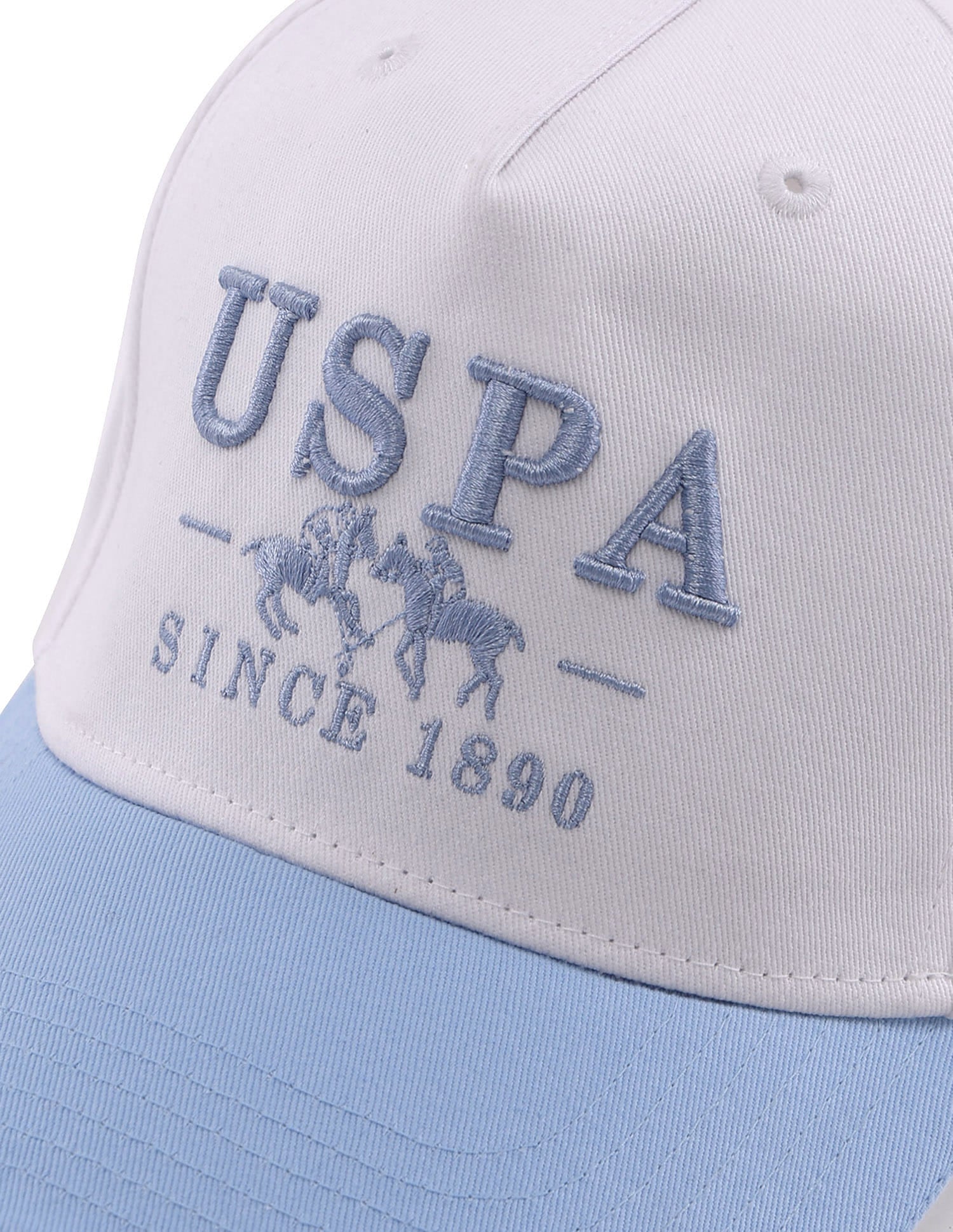 Brand Embroidered Twill Cap White - U.S. Polo Assn. India | Large
