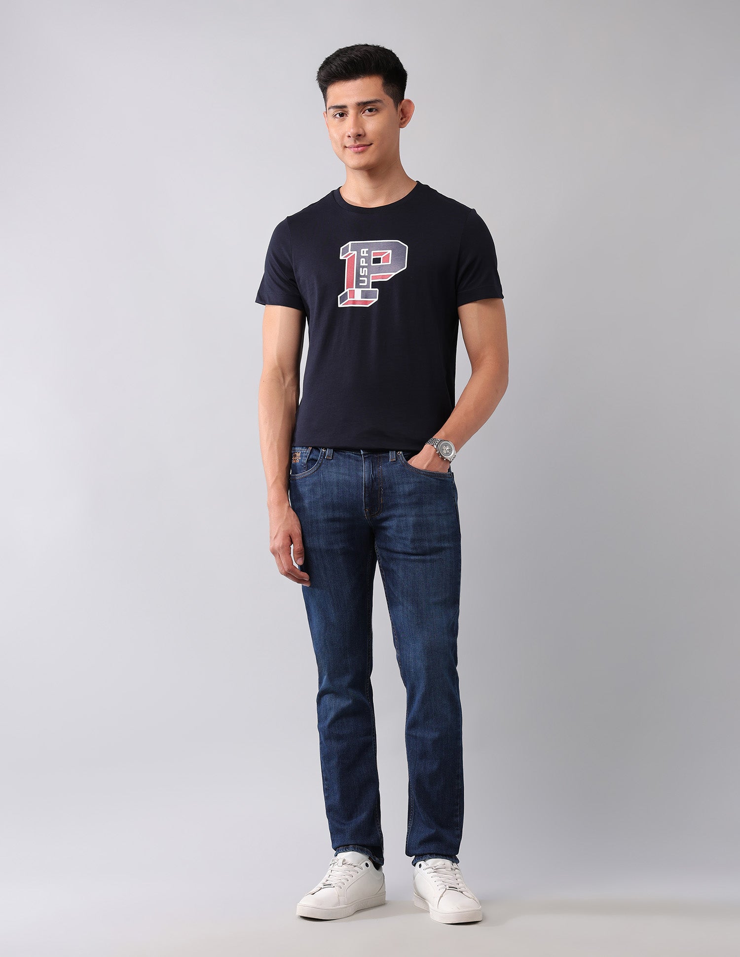 Regallo Skinny Fit Blue Jeans Blue - U.S. Polo Assn. India | Large