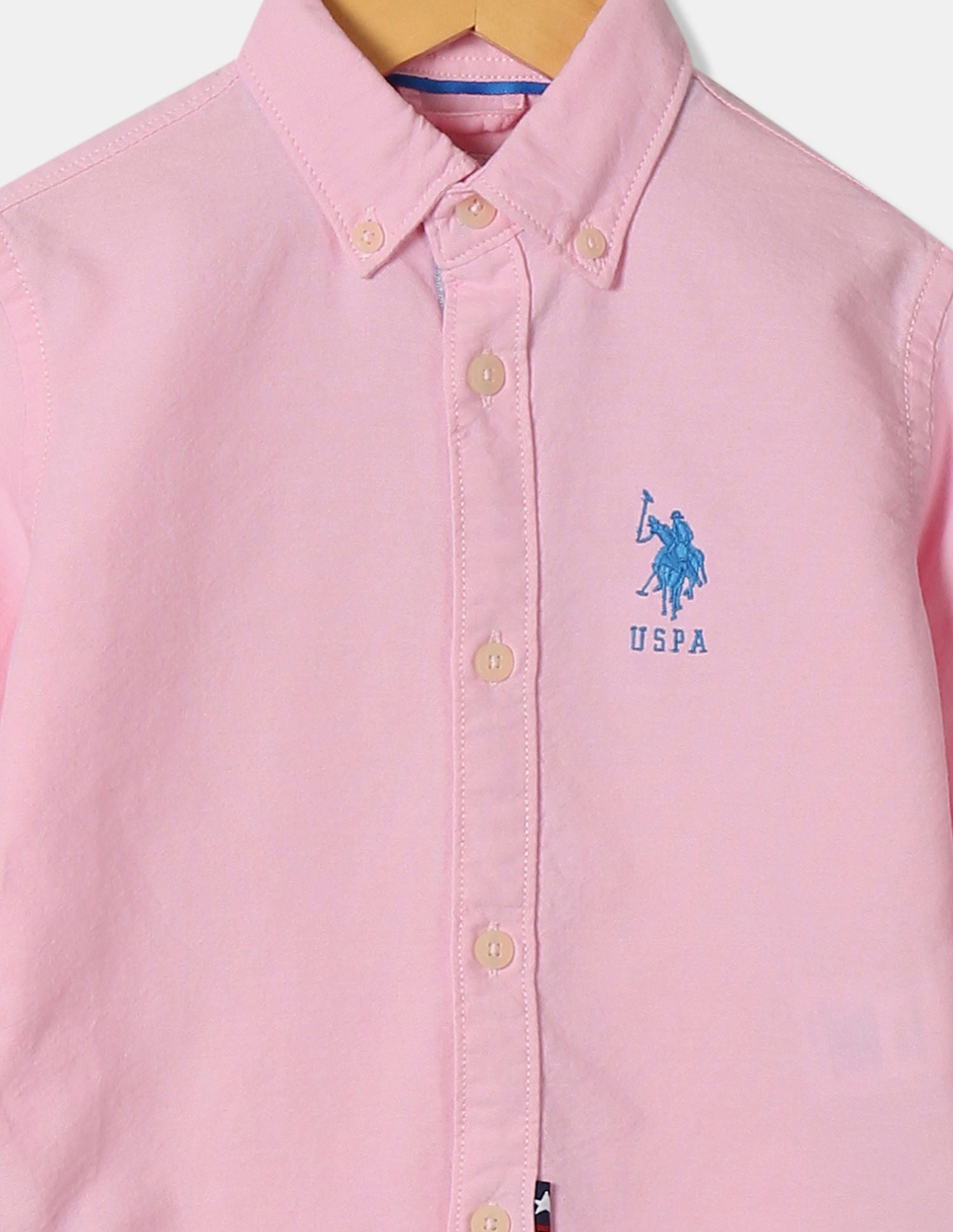 Long Sleeve Solid Shirt Light Pink - U.S. POLO ASSN. | Large