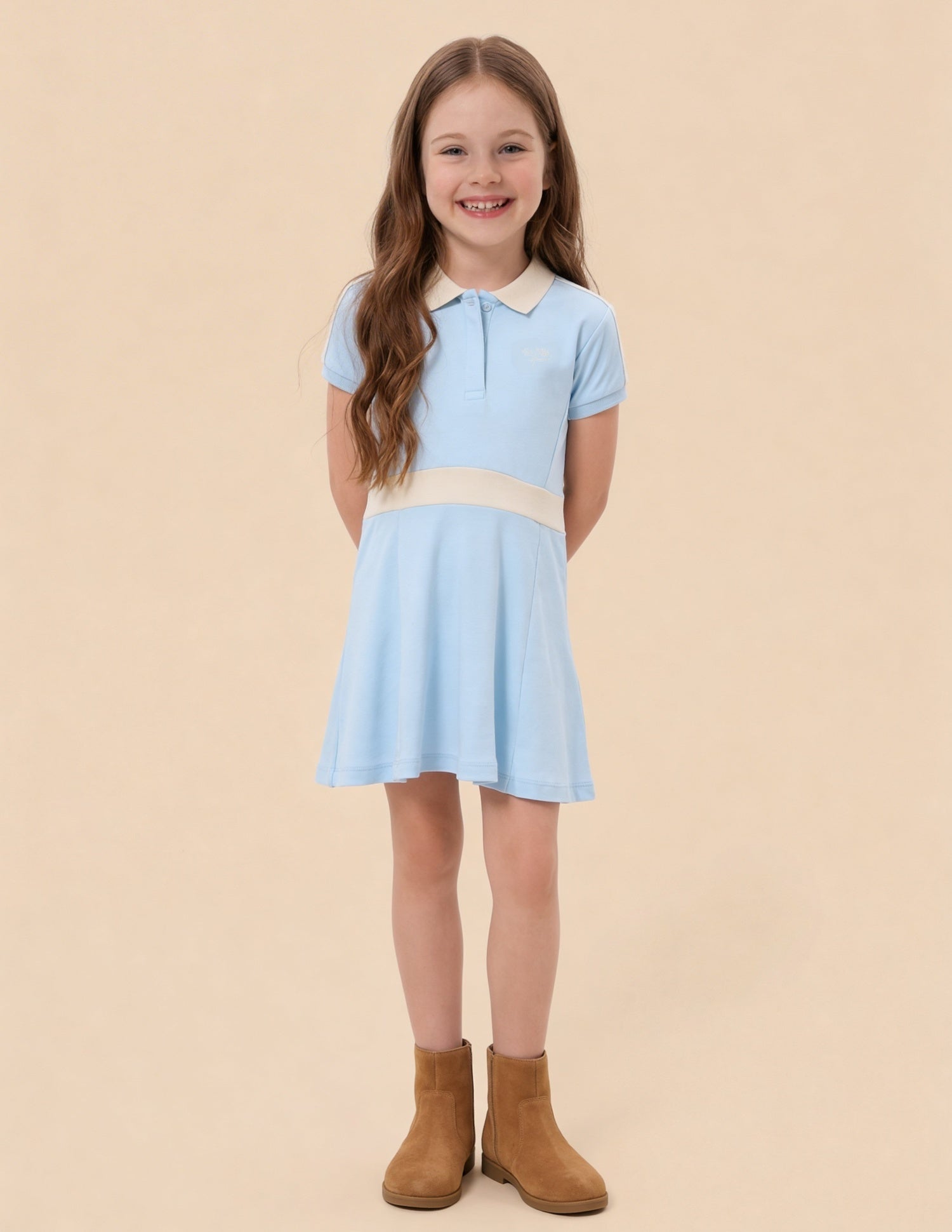 Solid A-Line T-Shirt Dress Blue - U.S. Polo Assn. India | Large