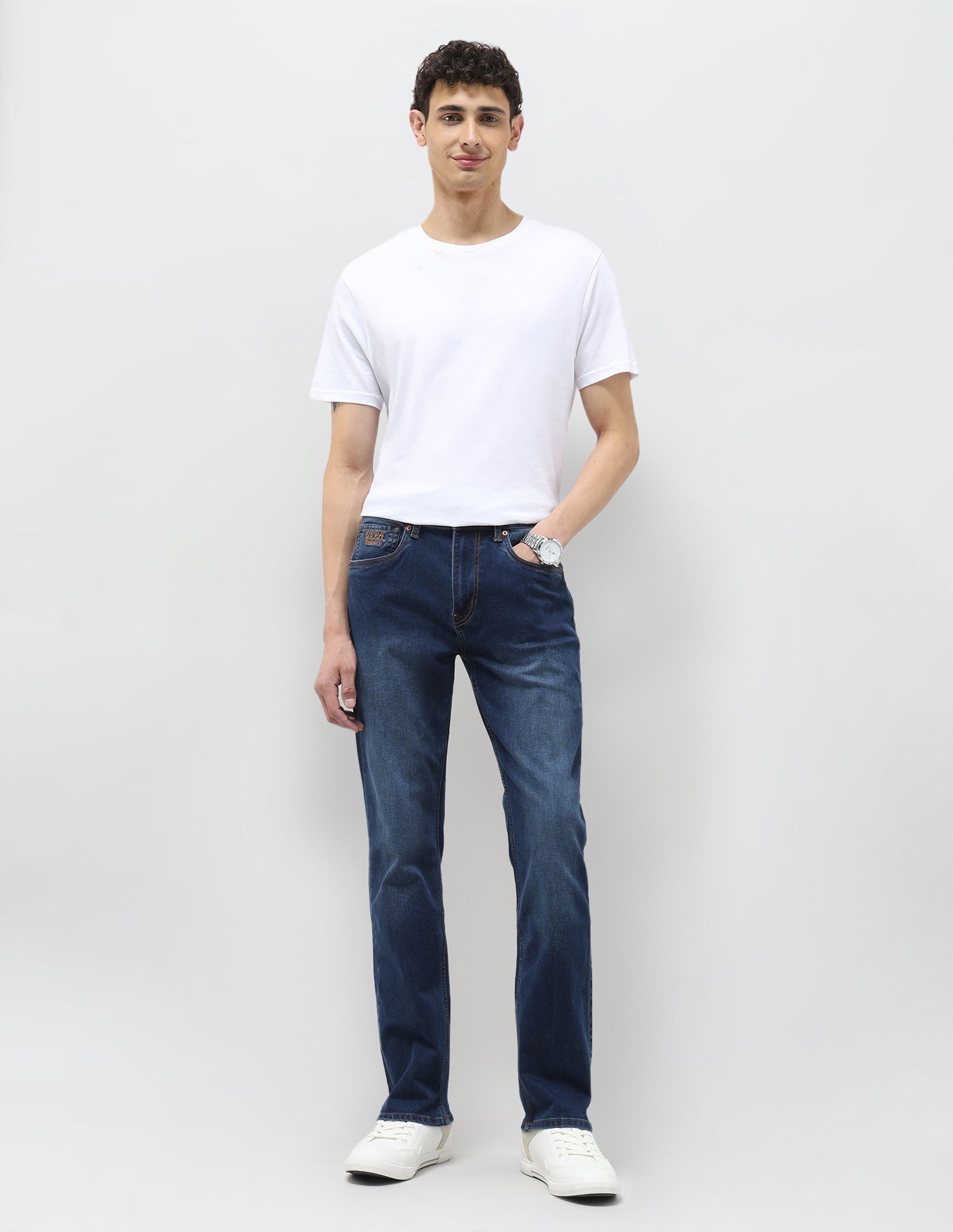 Harold Slim Straight Fit Blue Jeans Indigo - U.S. POLO ASSN. | Large