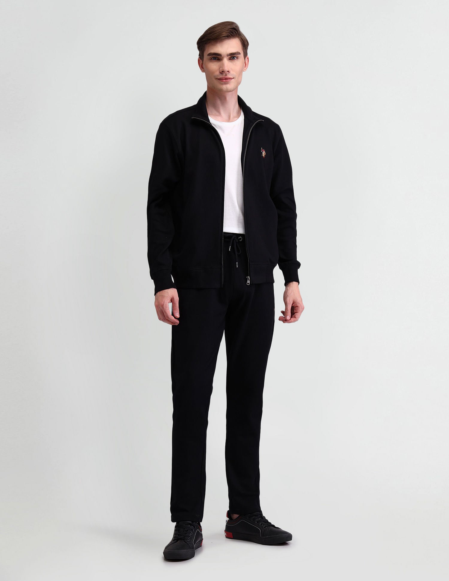 High Neck Slim Fit Sweatshirt Grey - U.S. POLO ASSN. | Large