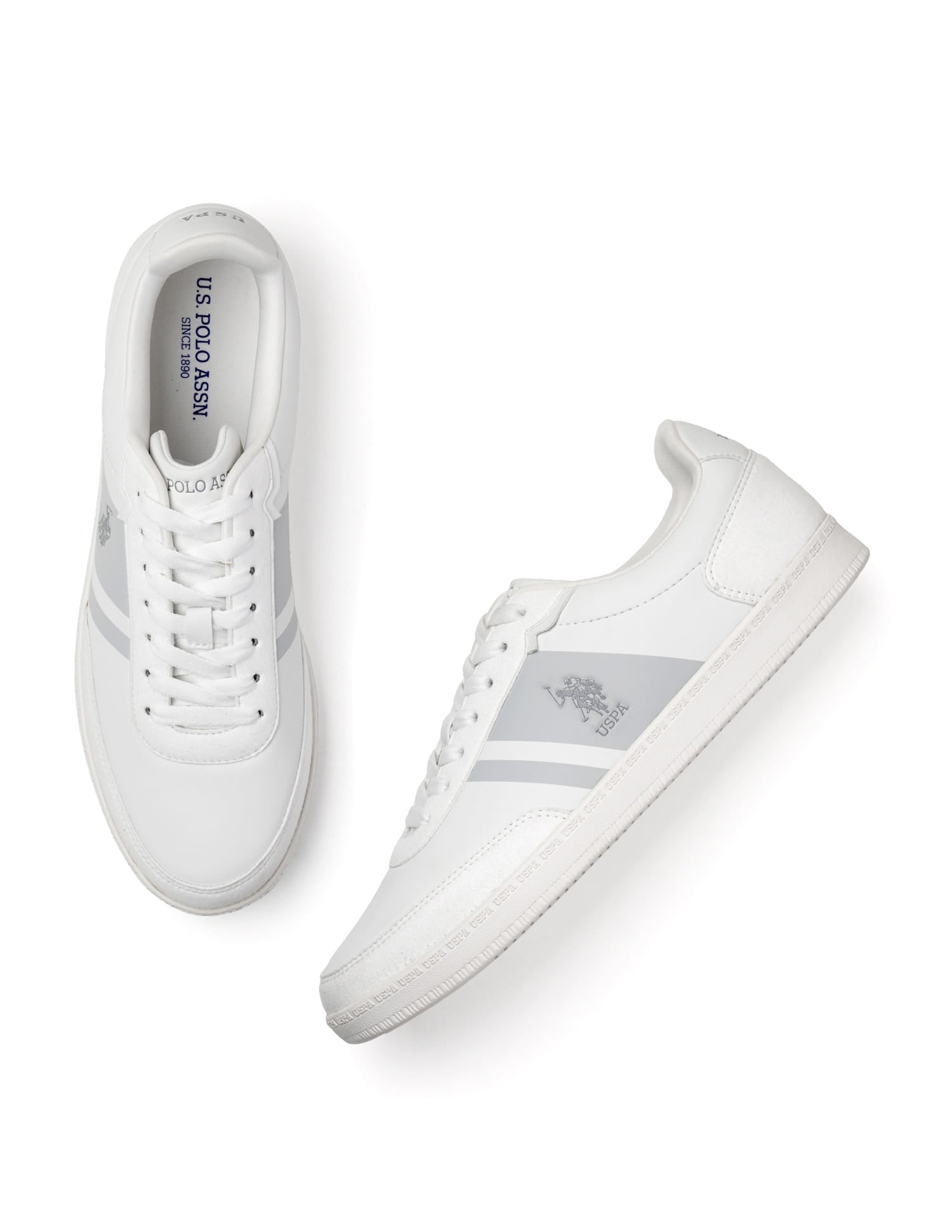 Men Jorge Colourblocked Sneakers Off White - U.S. Polo Assn. India | Large