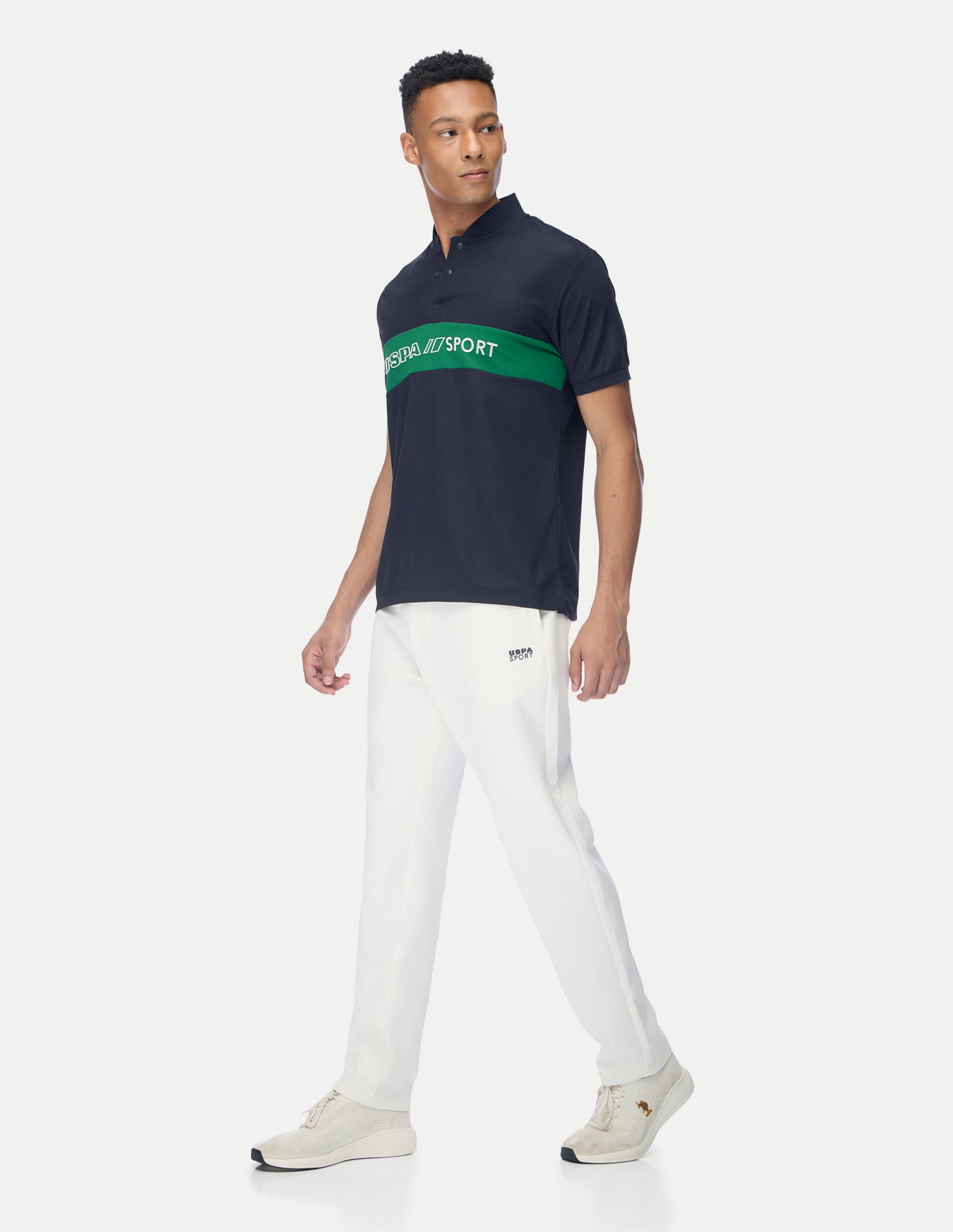 Brand Embossed Regular Fit Active Polo Shirt Navy - U.S. Polo Assn. India | Large