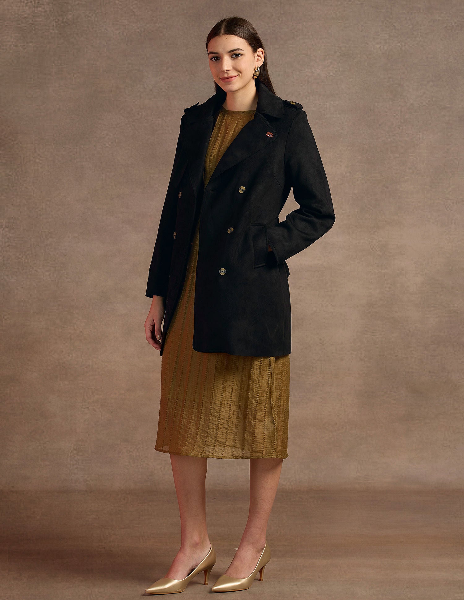 Longline Lapel Collar Jacket Black - U.S. POLO ASSN. | Large