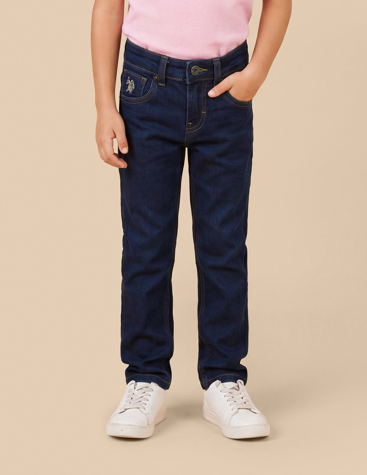 Slim Fit Rinsed Jeans Dark Blue - U.S. Polo Assn. India | Large