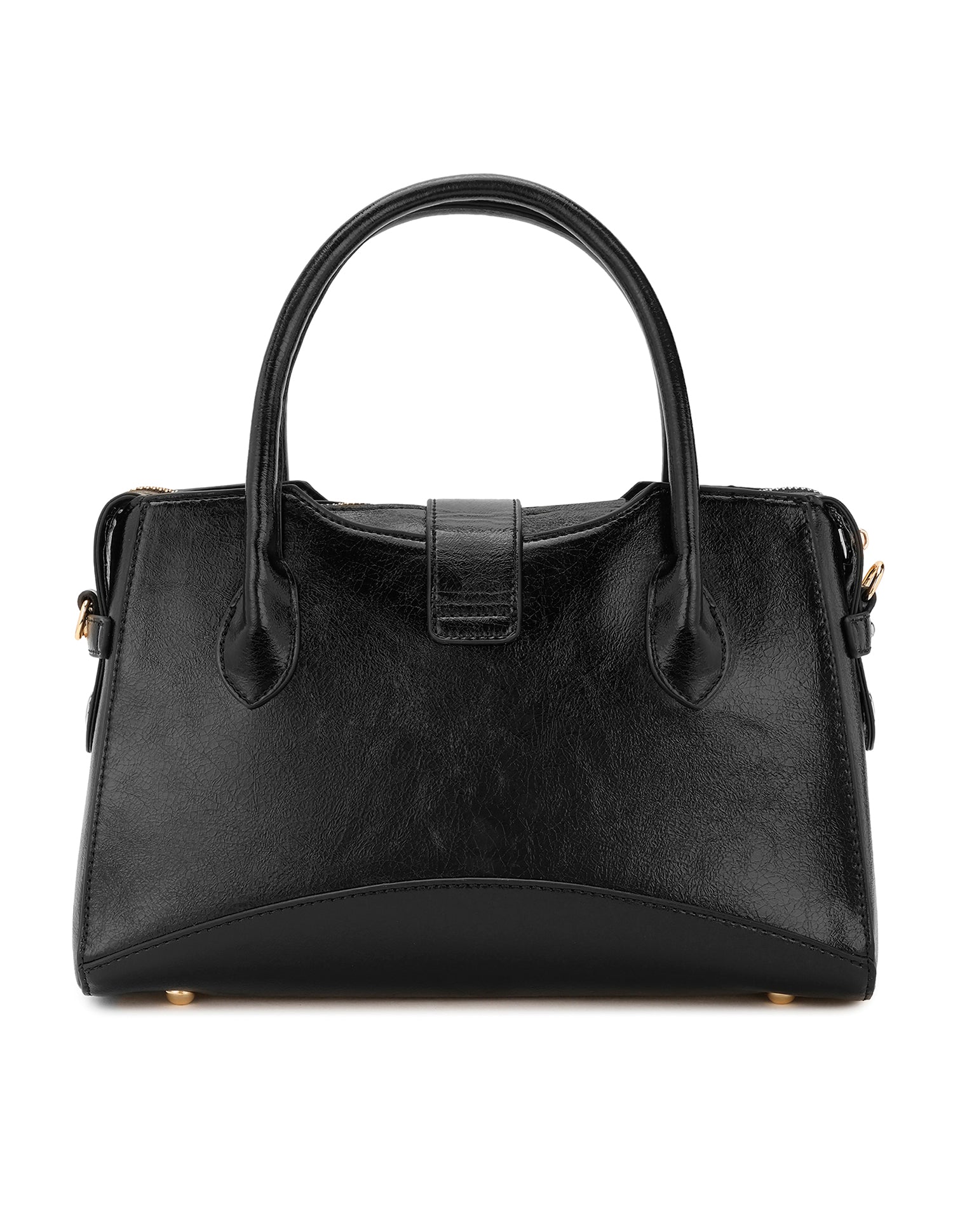 Women Ami Textured Satchel Bag Black - U.S. POLO ASSN. | Large