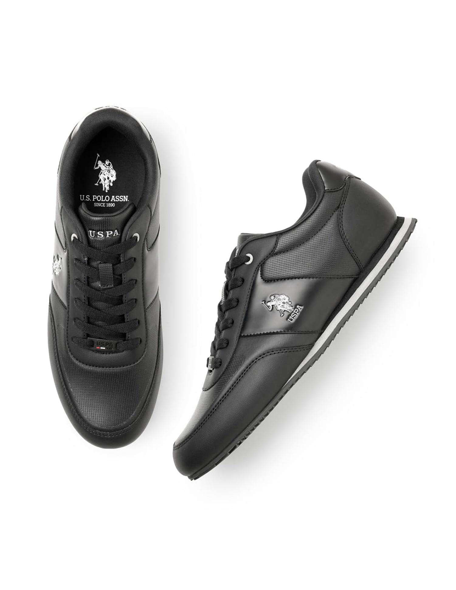 Marvin 3.0 Smart Casual Lace Ups Shoes Black - U.S. Polo Assn. India | Large