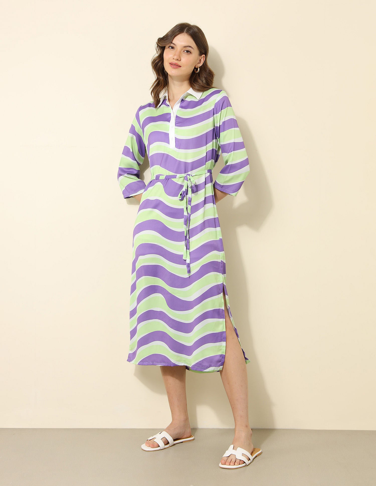 Shirt Collar Striped Dress Multi-colour - U.S. POLO ASSN. | Large