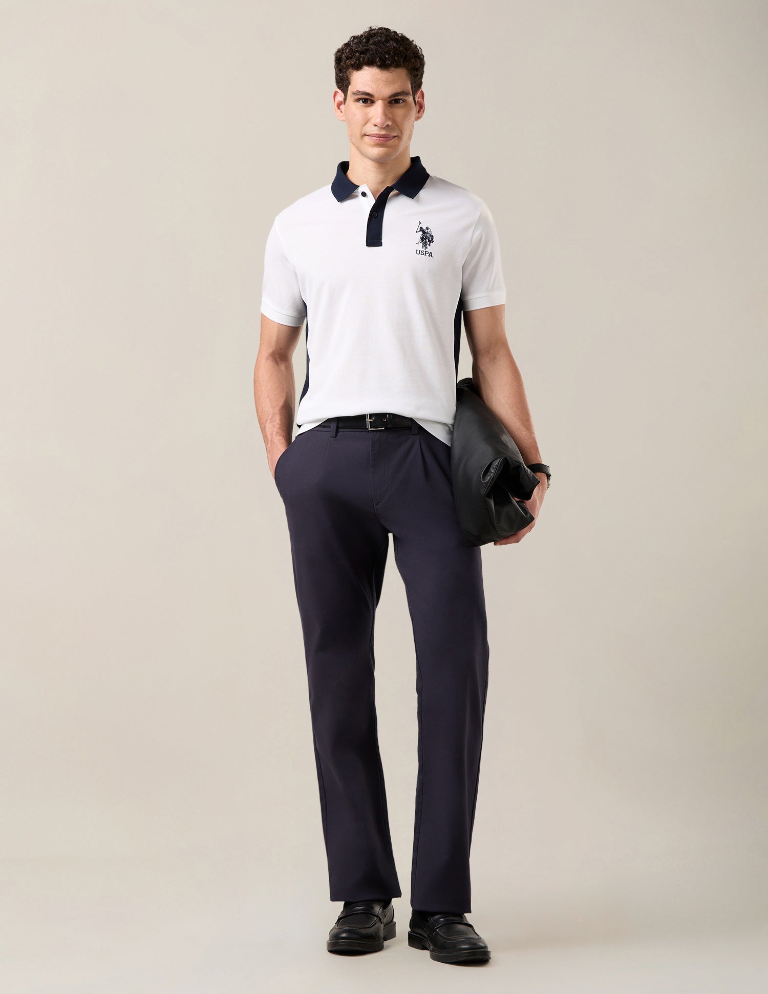 Brand Embroidered Slim Fit Polo Shirt White - U.S. Polo Assn. India | Large